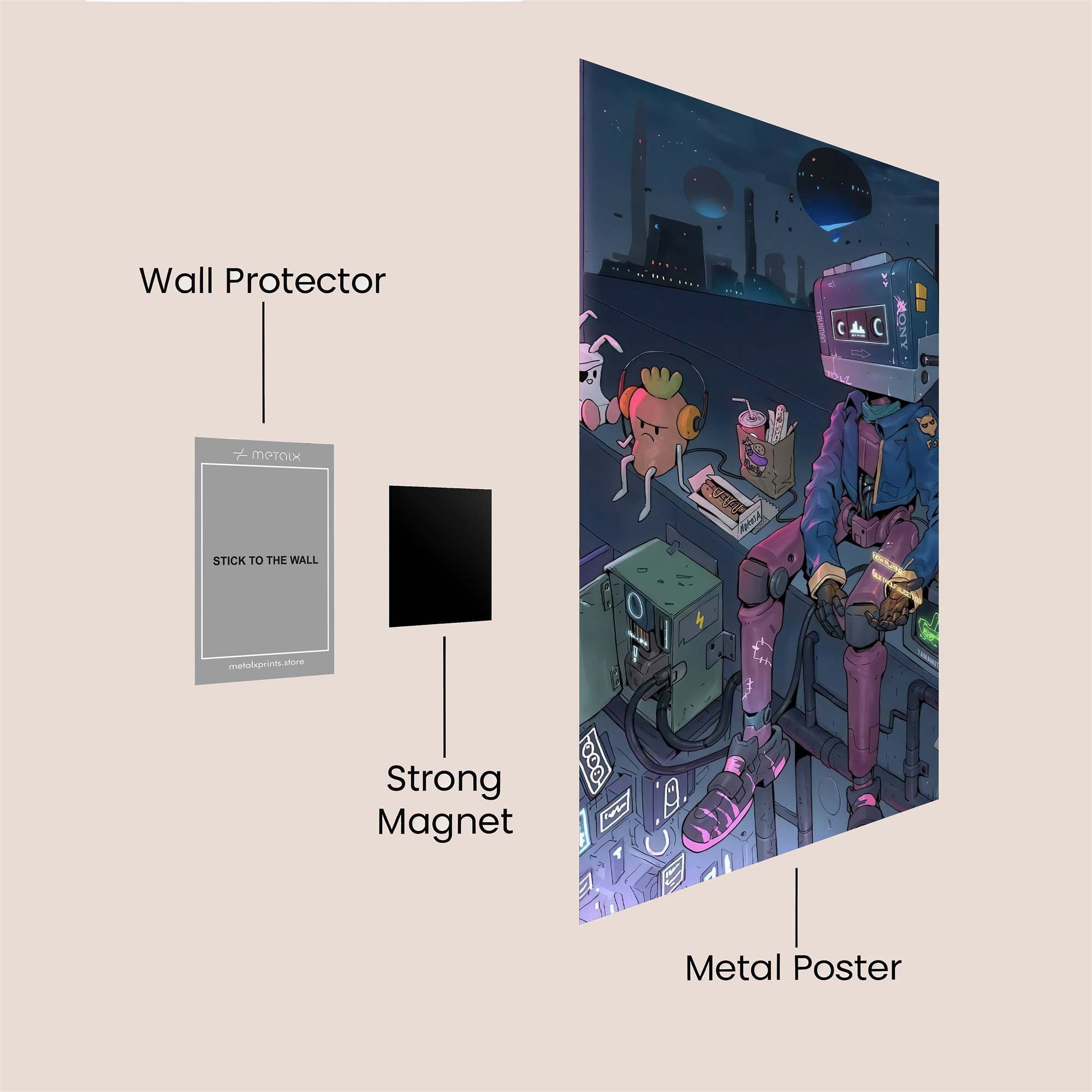 Cyber Dreamscape Safe Wall Magnetic / M