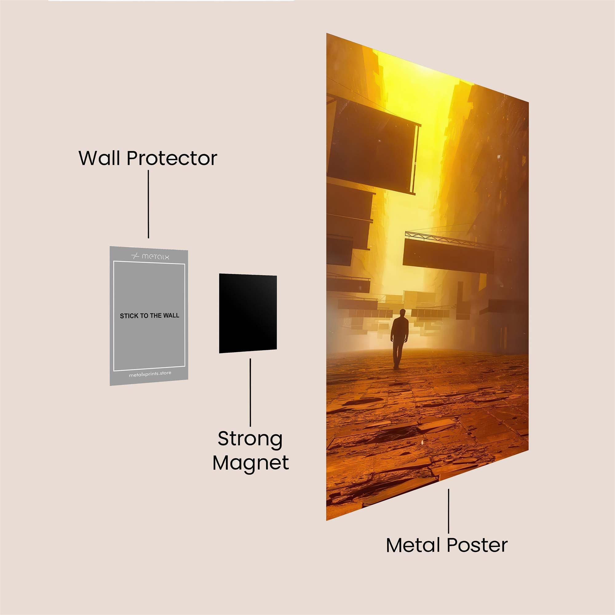 Silhouette Solitude Safe Wall Magnetic / M