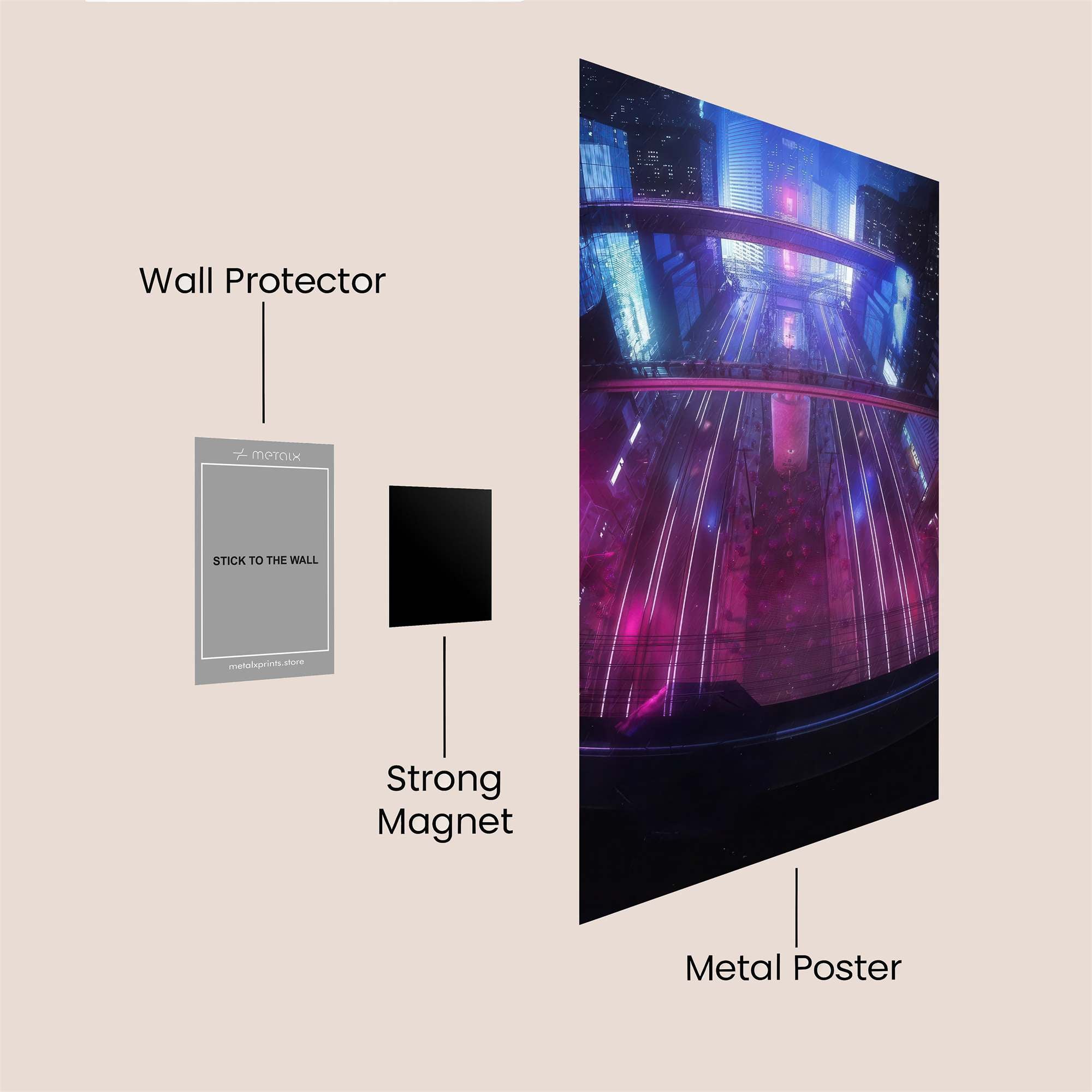 Neon Reverie Safe Wall Magnetic / M
