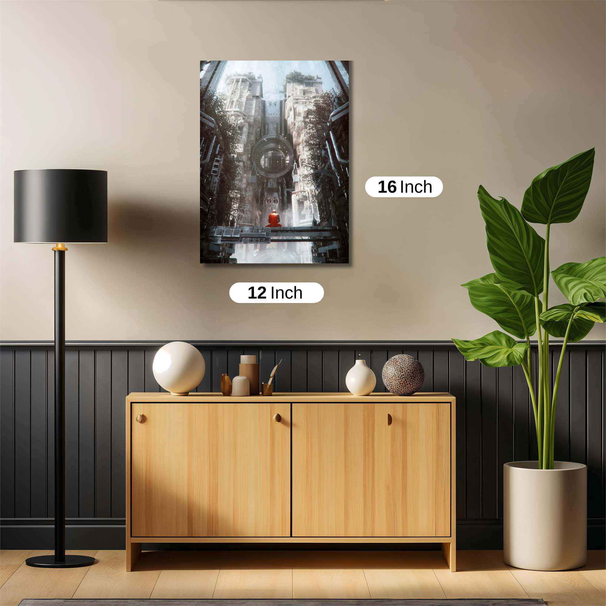 Futuristic Solitude Safe Wall Magnetic / M