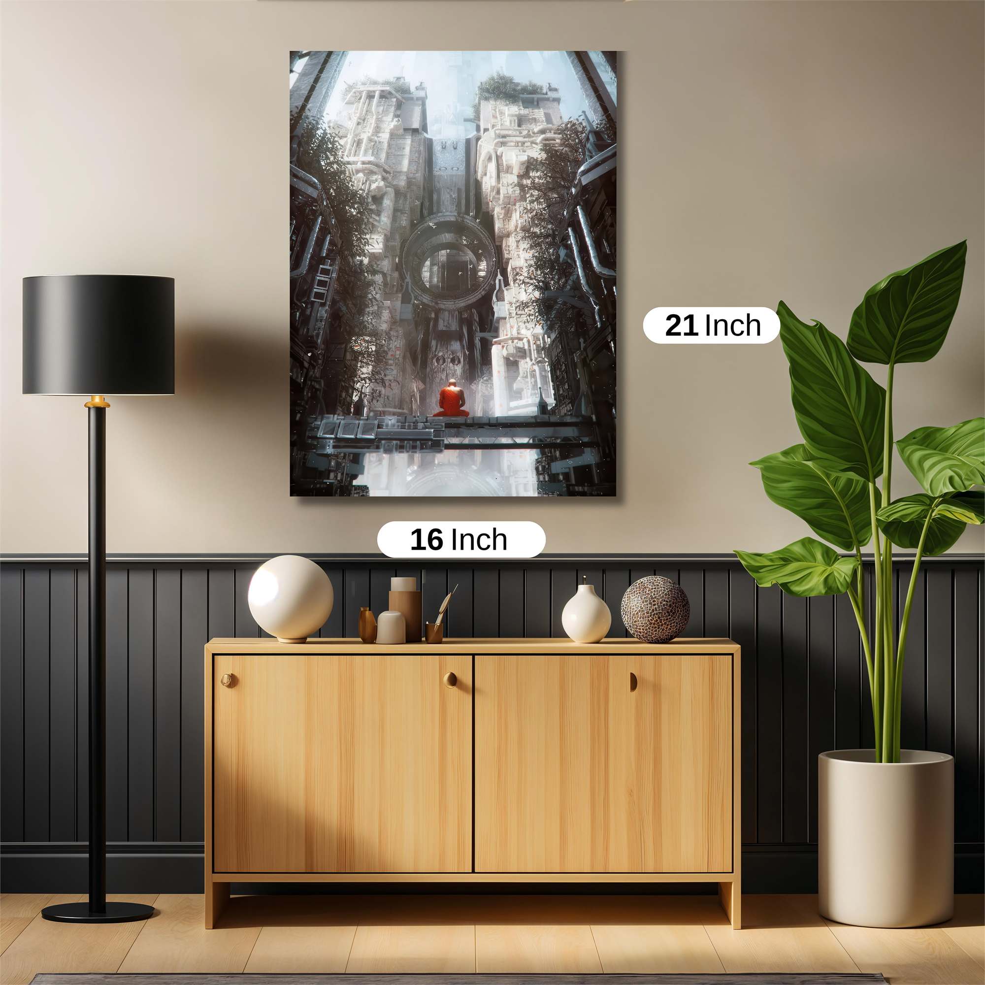 Futuristic Solitude Safe Wall Magnetic / M