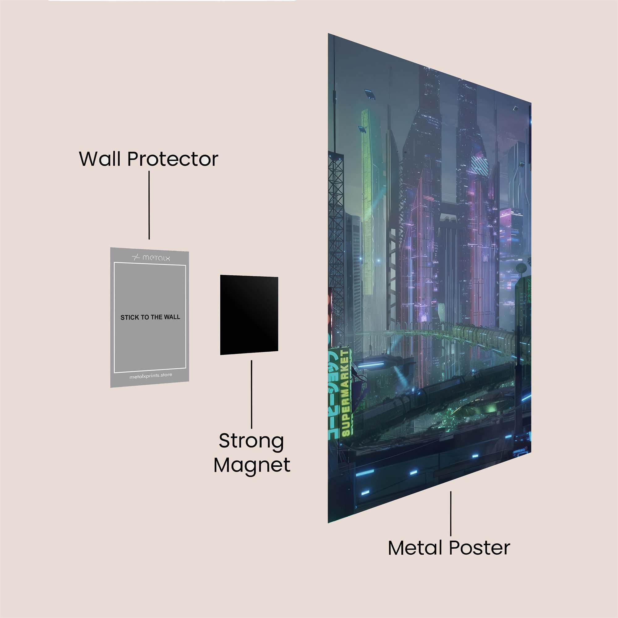 Neon Reverie Safe Wall Magnetic / M