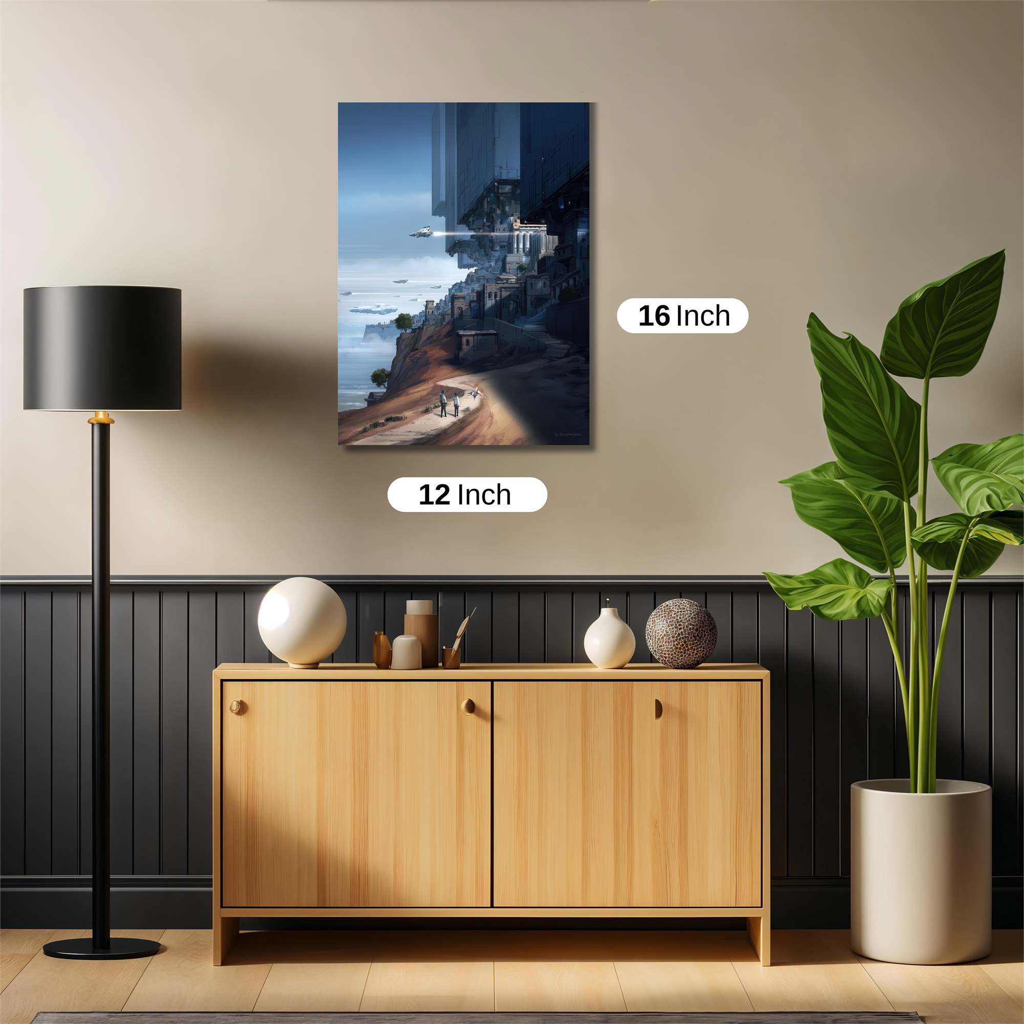 Futuristic Serenity Safe Wall Magnetic / M