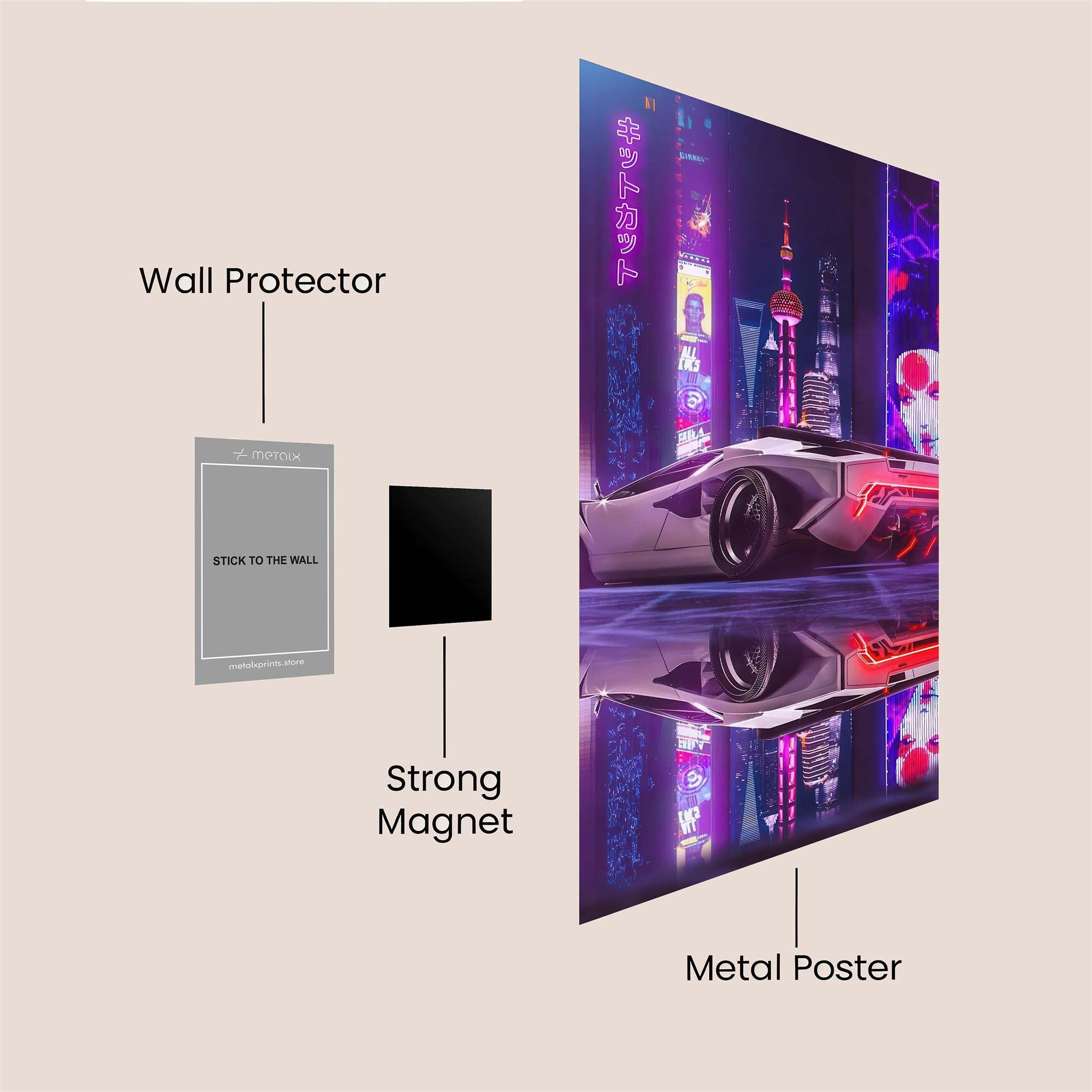 Rooftop Reverie Safe Wall Magnetic / M