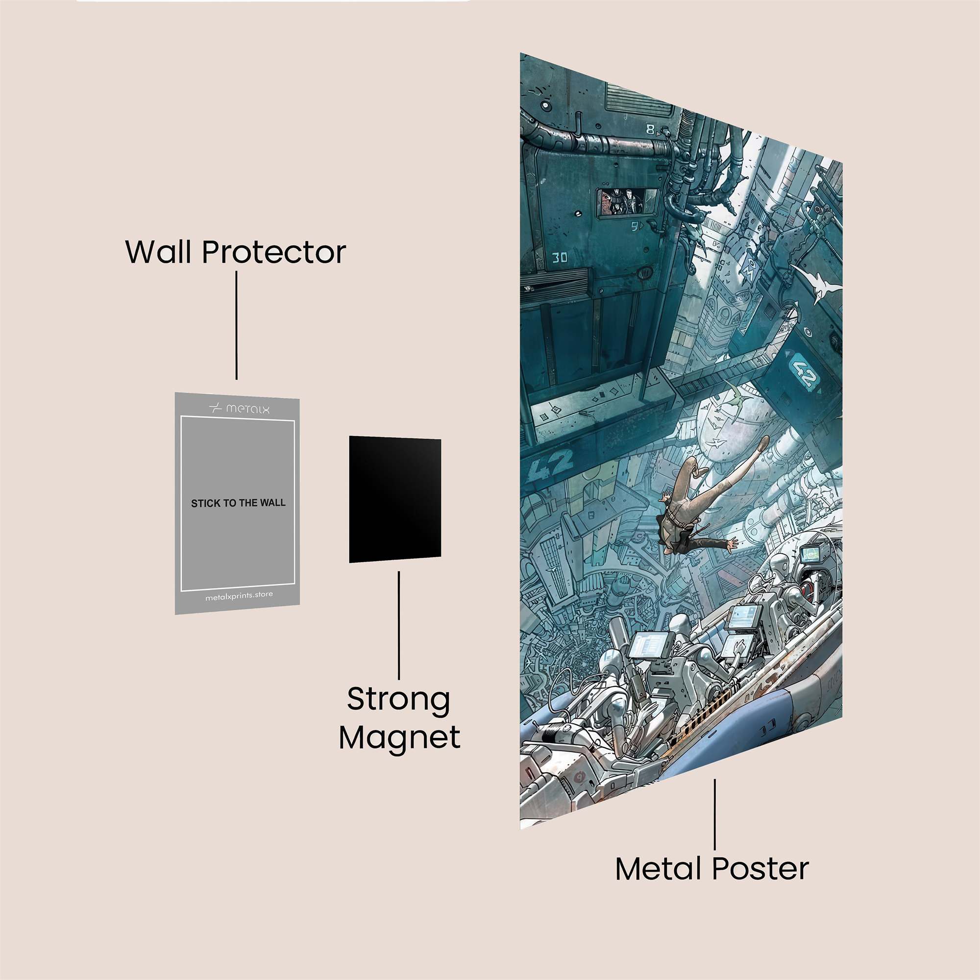 Falling Odyssey Safe Wall Magnetic / M