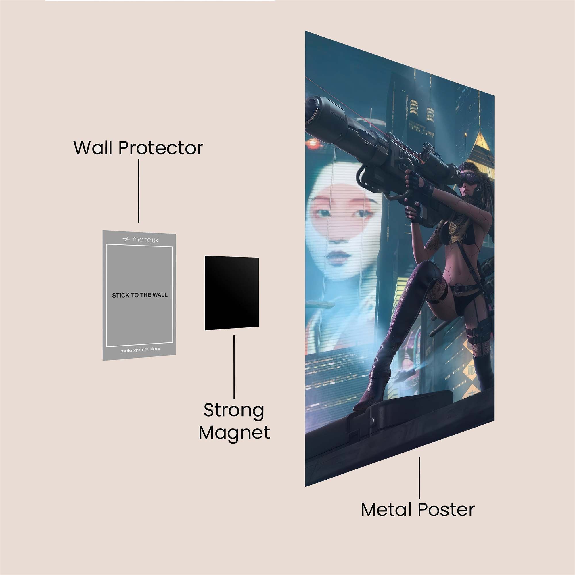 Cyber Sentinel Safe Wall Magnetic / M