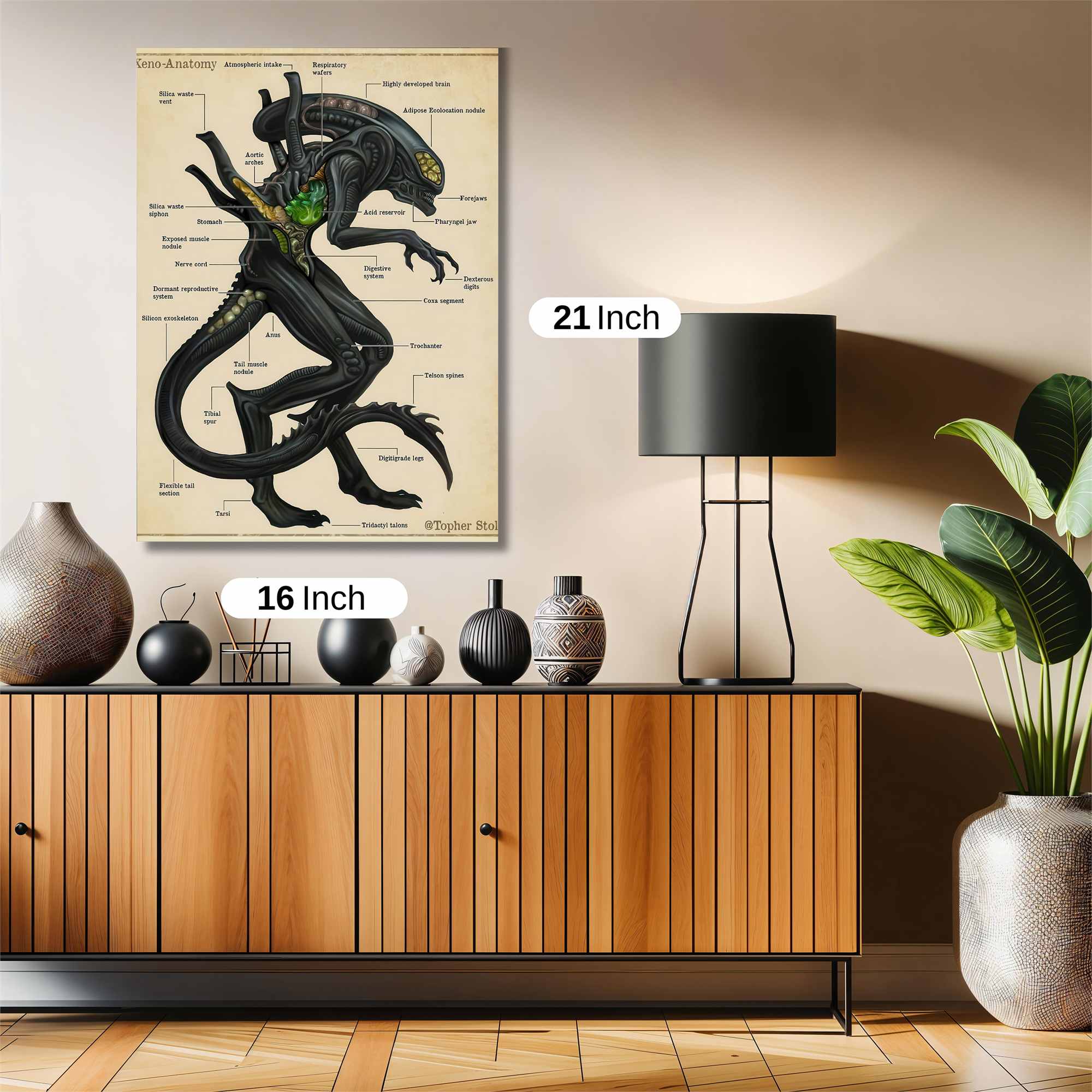 Xenomorph Diagrams Safe Wall Magnetic / M