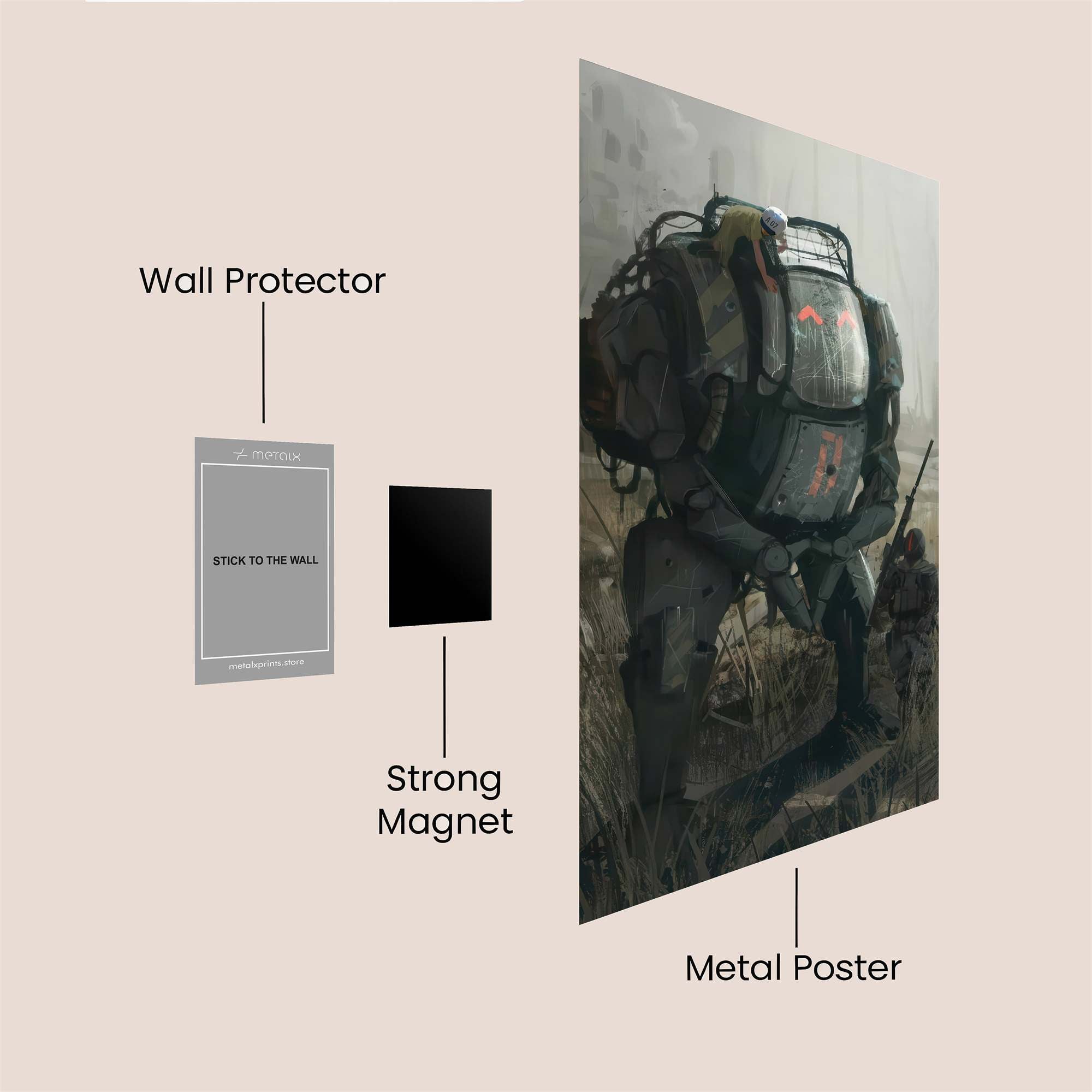 Mech Wanderlust Safe Wall Magnetic / M