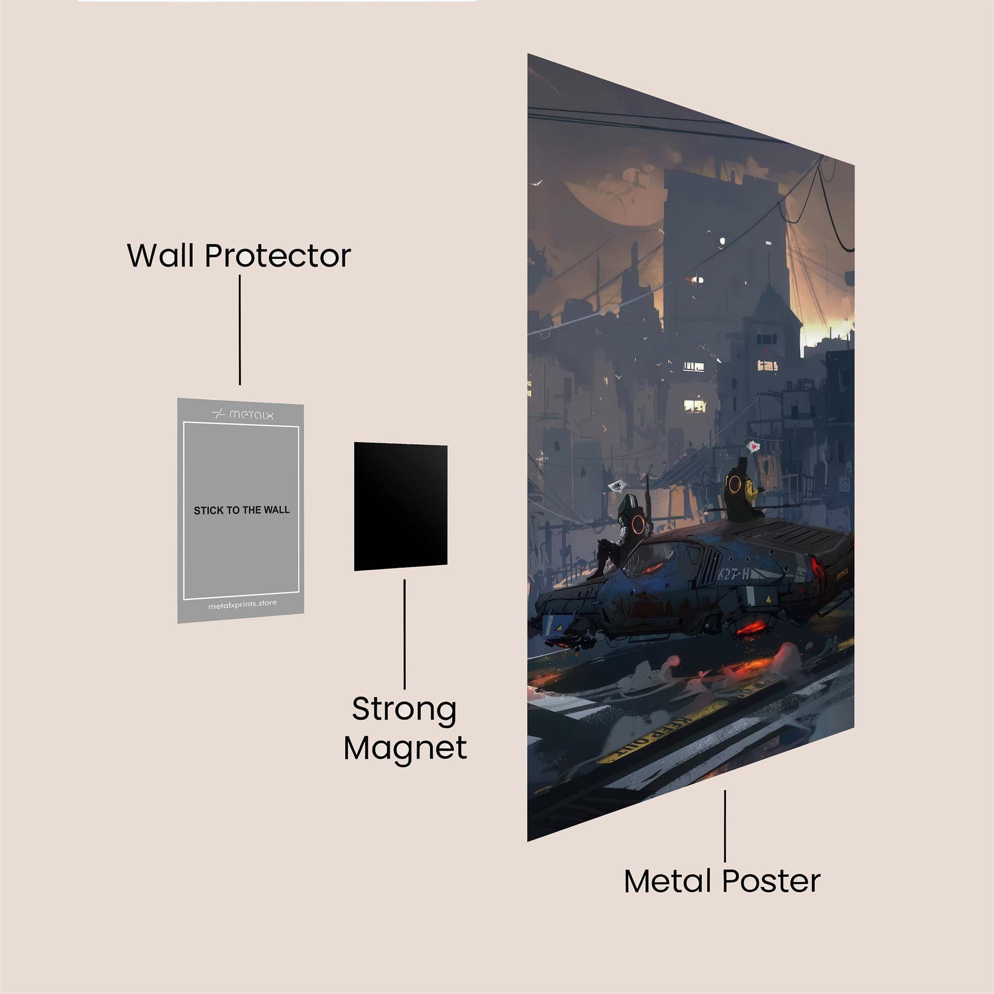 Cyberpunk Stillness Safe Wall Magnetic / M