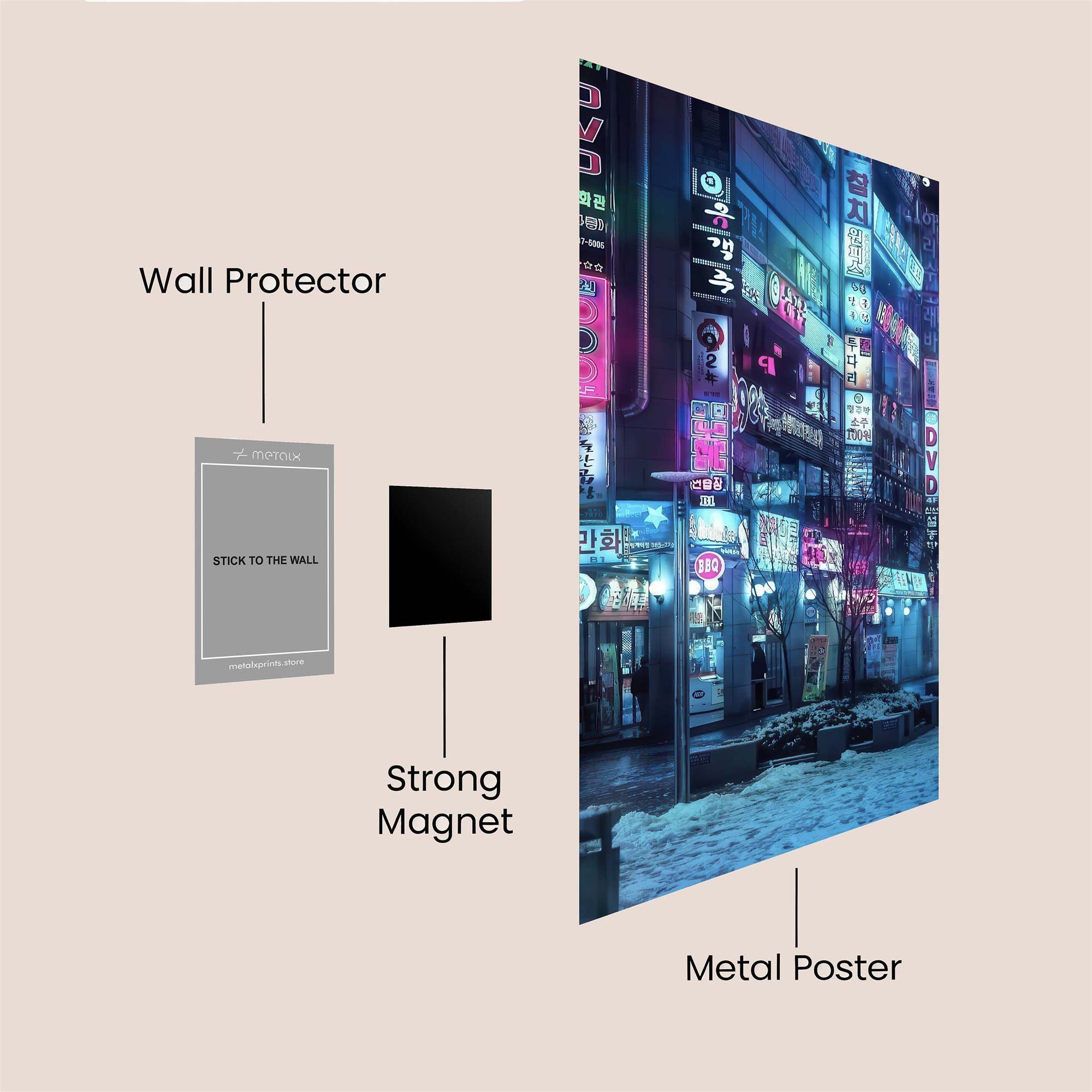 Neon Serenity Safe Wall Magnetic / M