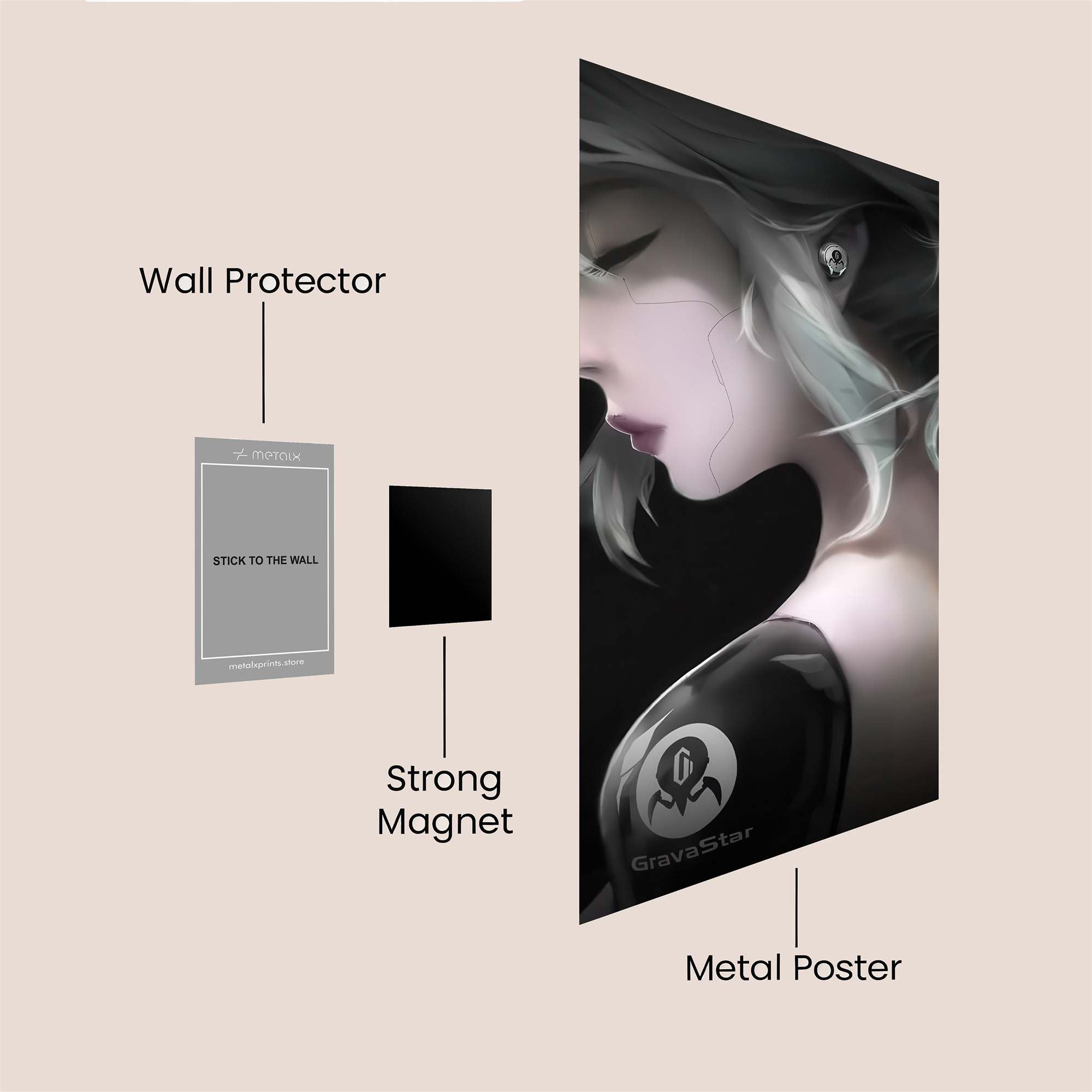 Planetary Whirl Safe Wall Magnetic / M