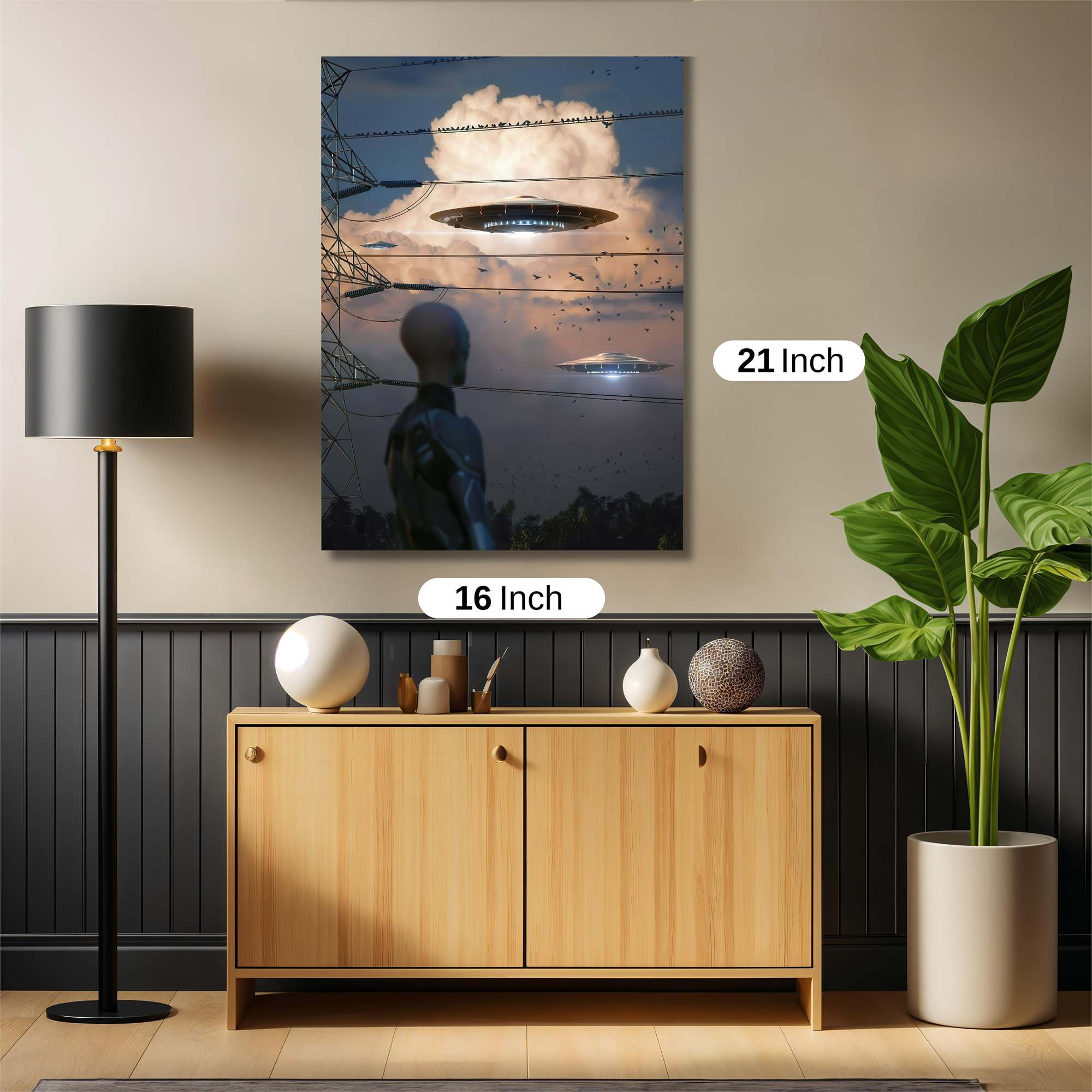 Alien Arrival Safe Wall Magnetic / M