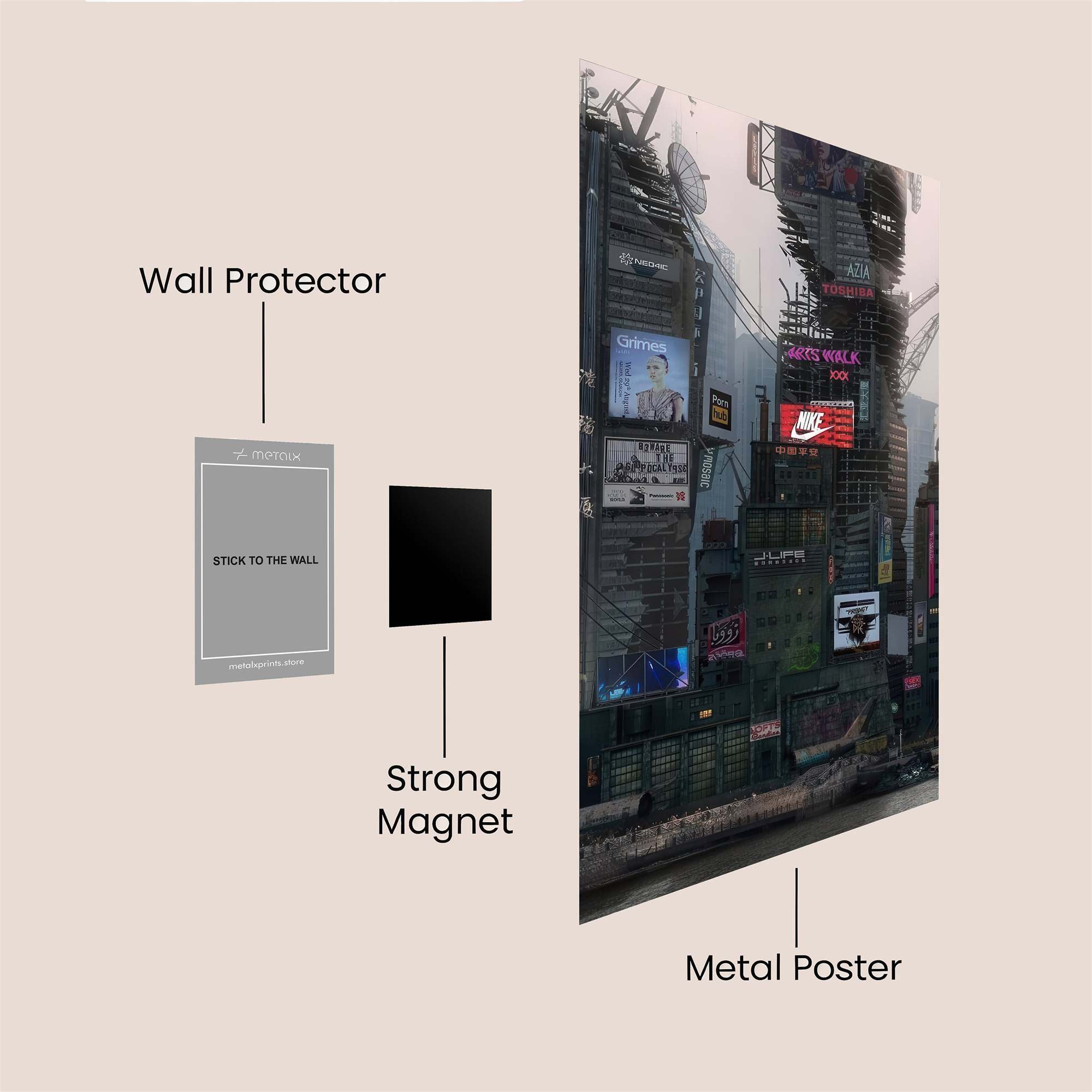 Futuristic Vibes Safe Wall Magnetic / M