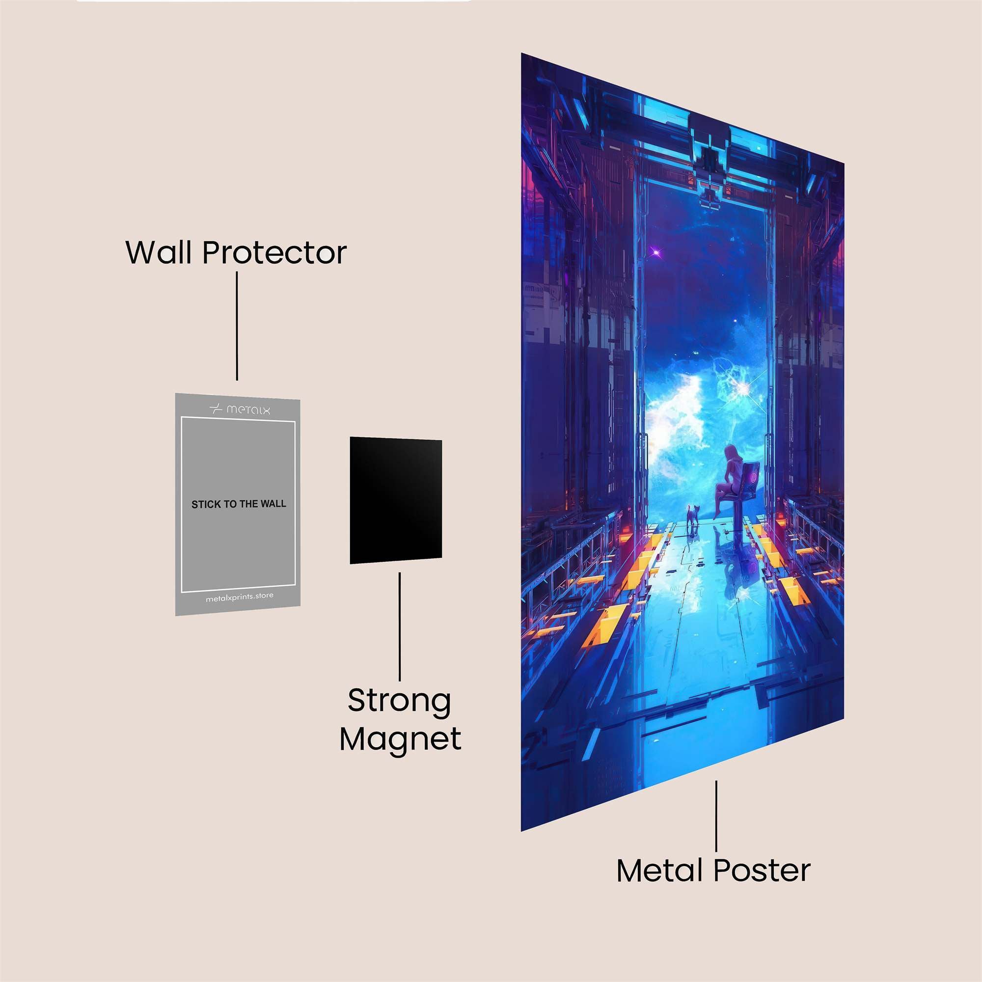 Celestial Reflection Safe Wall Magnetic / M