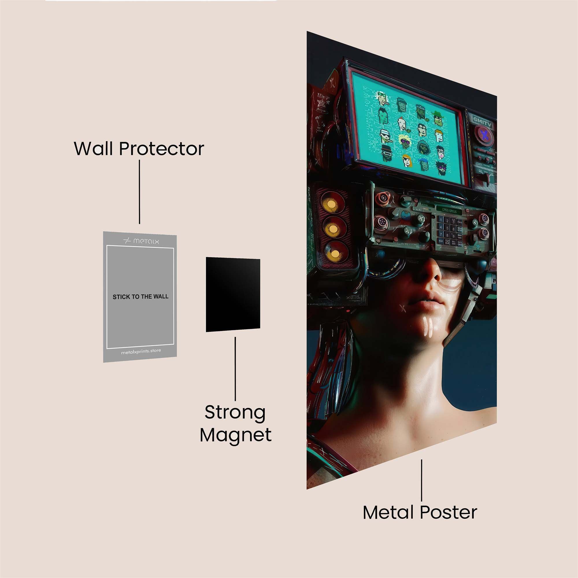 Cybernetic Dreamscape Safe Wall Magnetic / M
