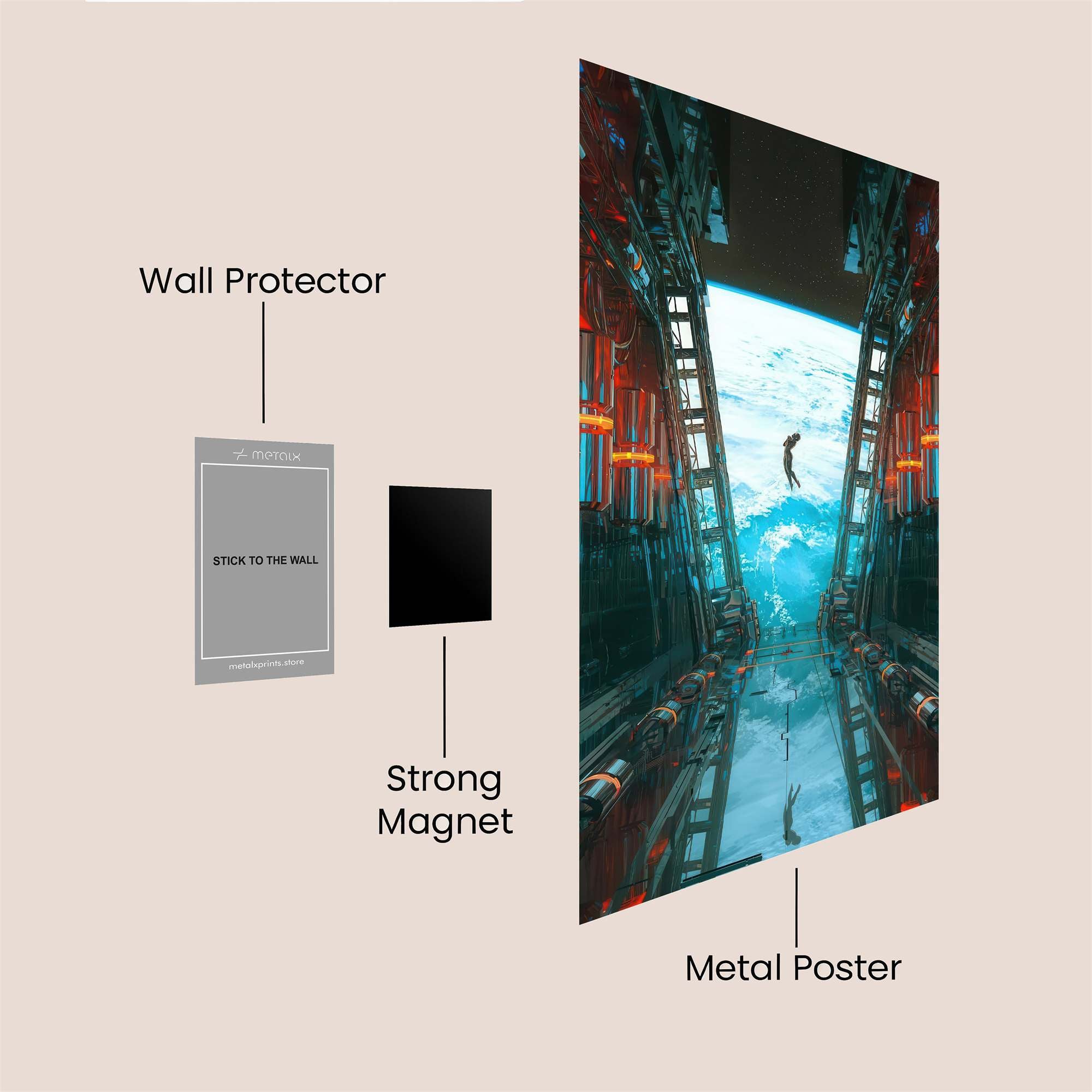 Cosmic Drift Safe Wall Magnetic / M