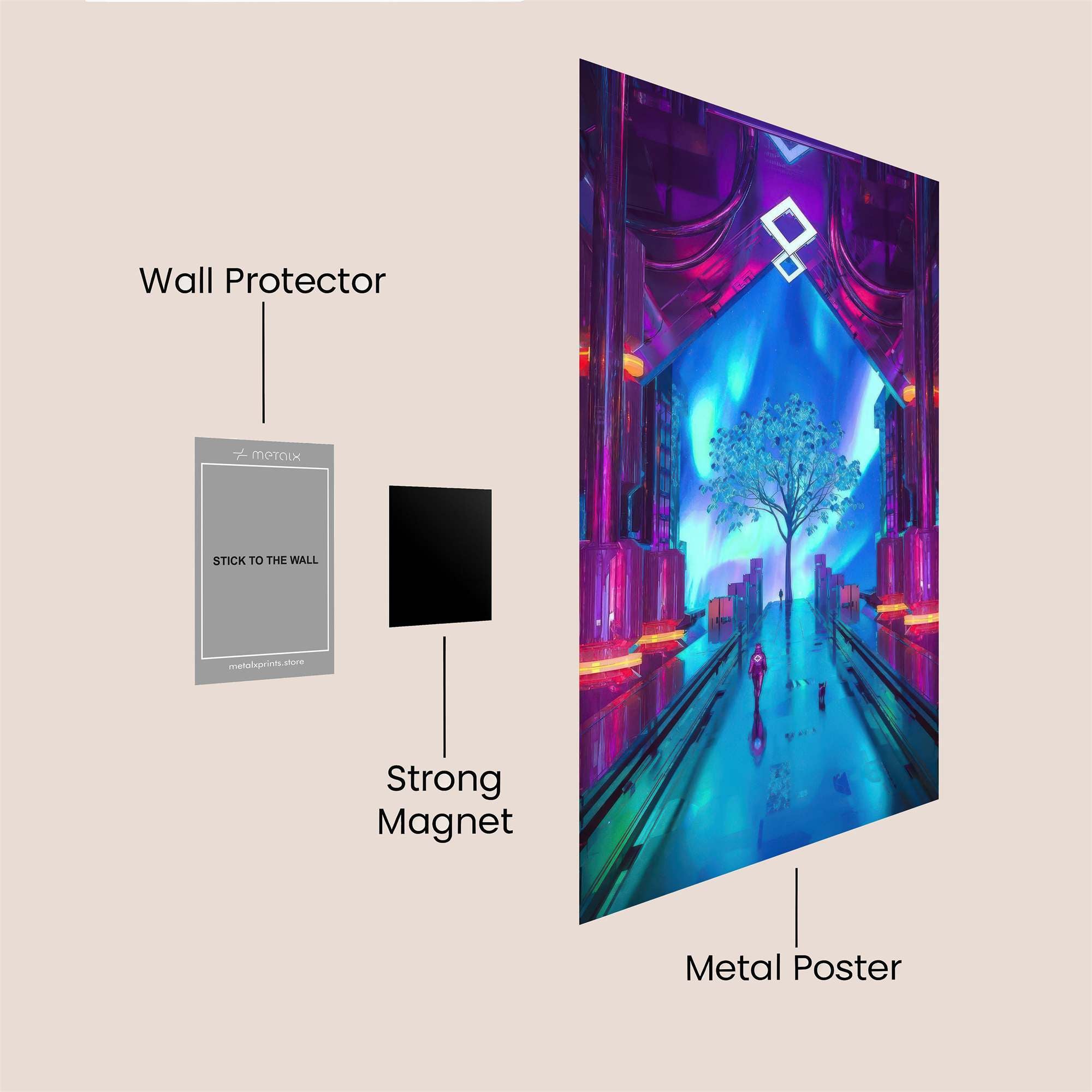 Neon Reverie Safe Wall Magnetic / M