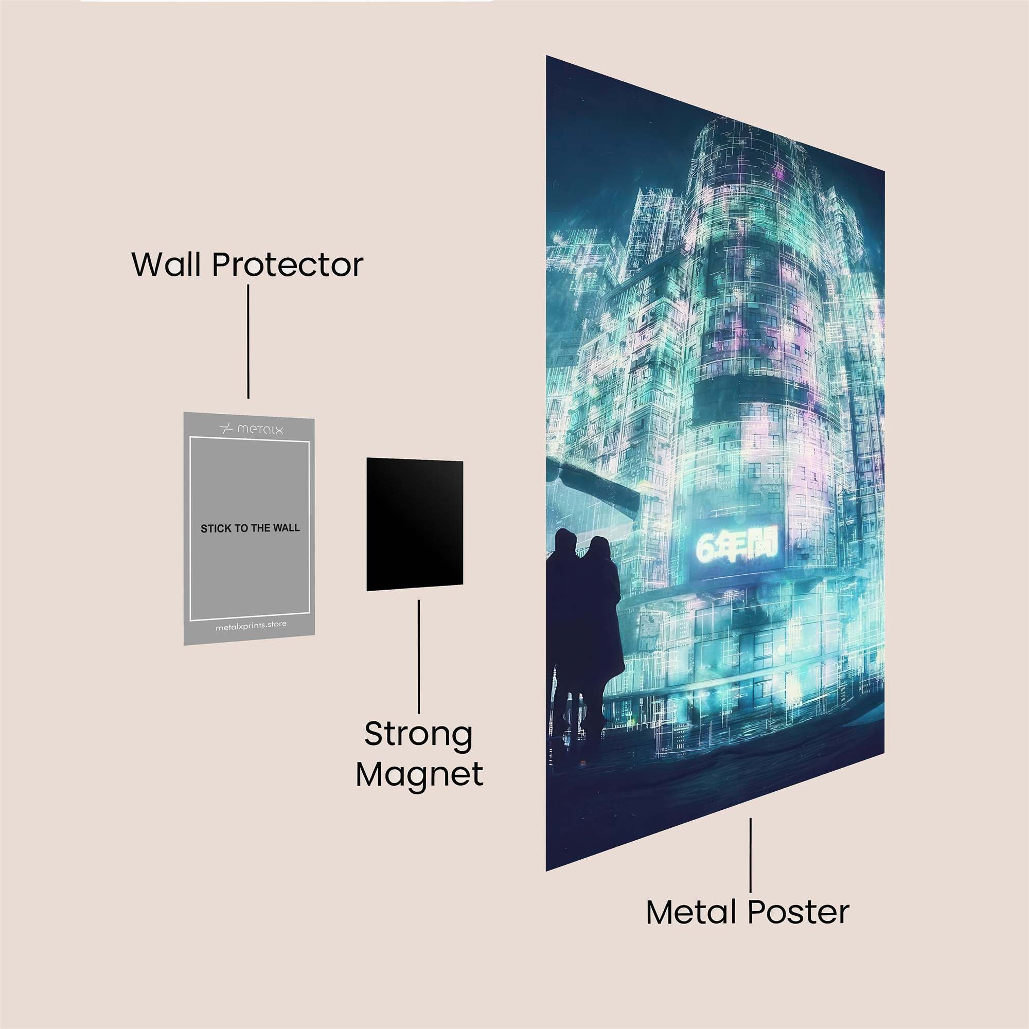 Neon Reverie Safe Wall Magnetic / M
