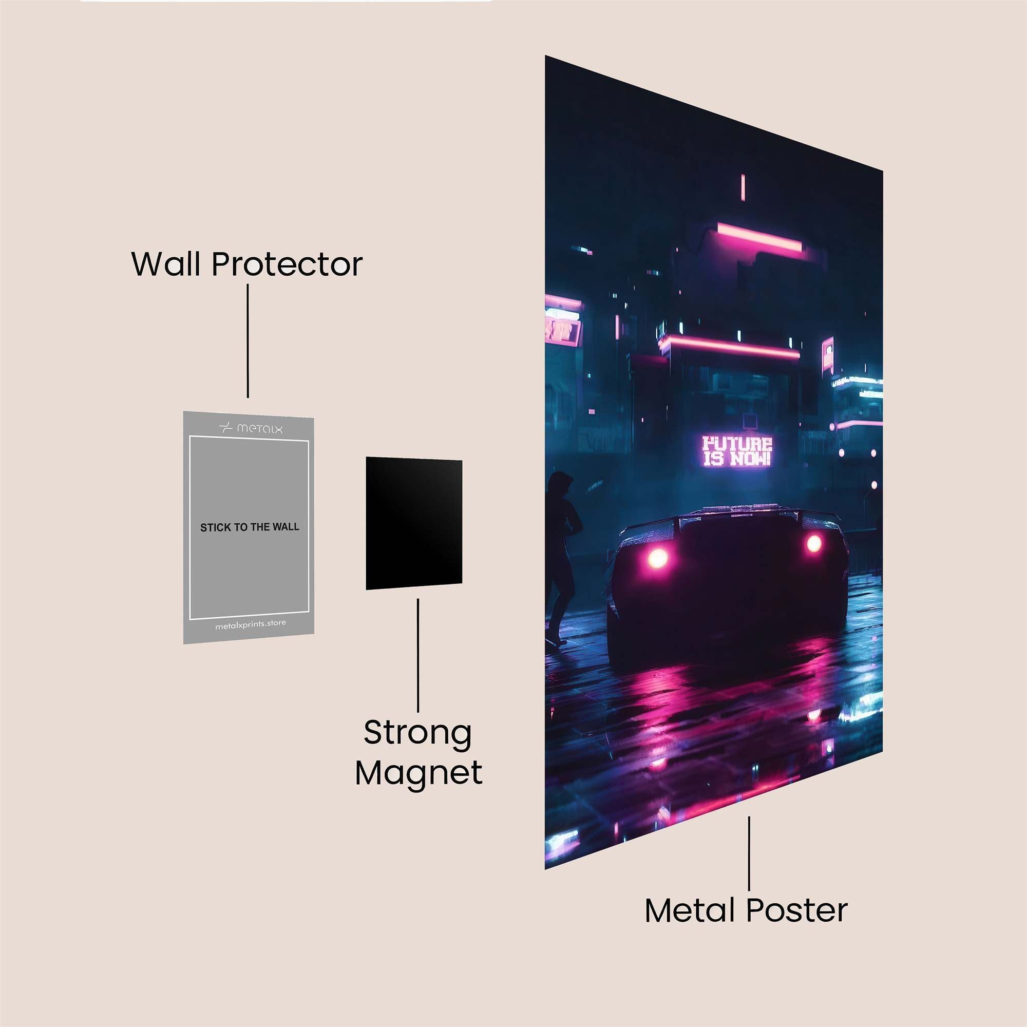 Neon Reverie Safe Wall Magnetic / M