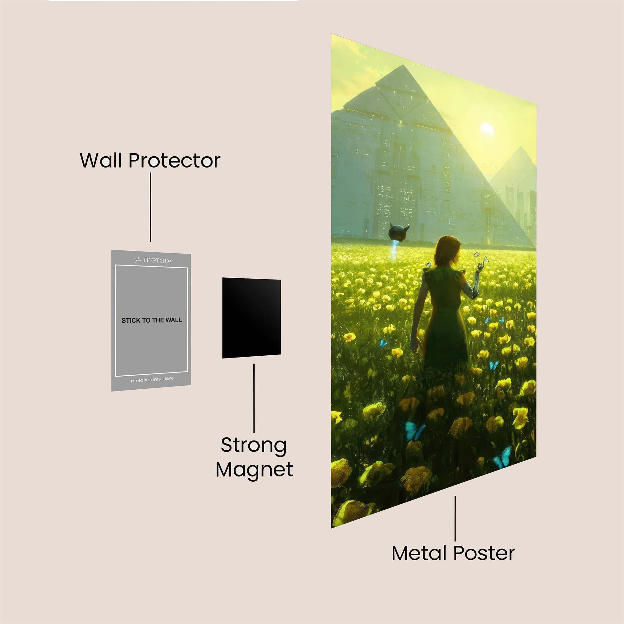 Pyramid Reverie Safe Wall Magnetic / M