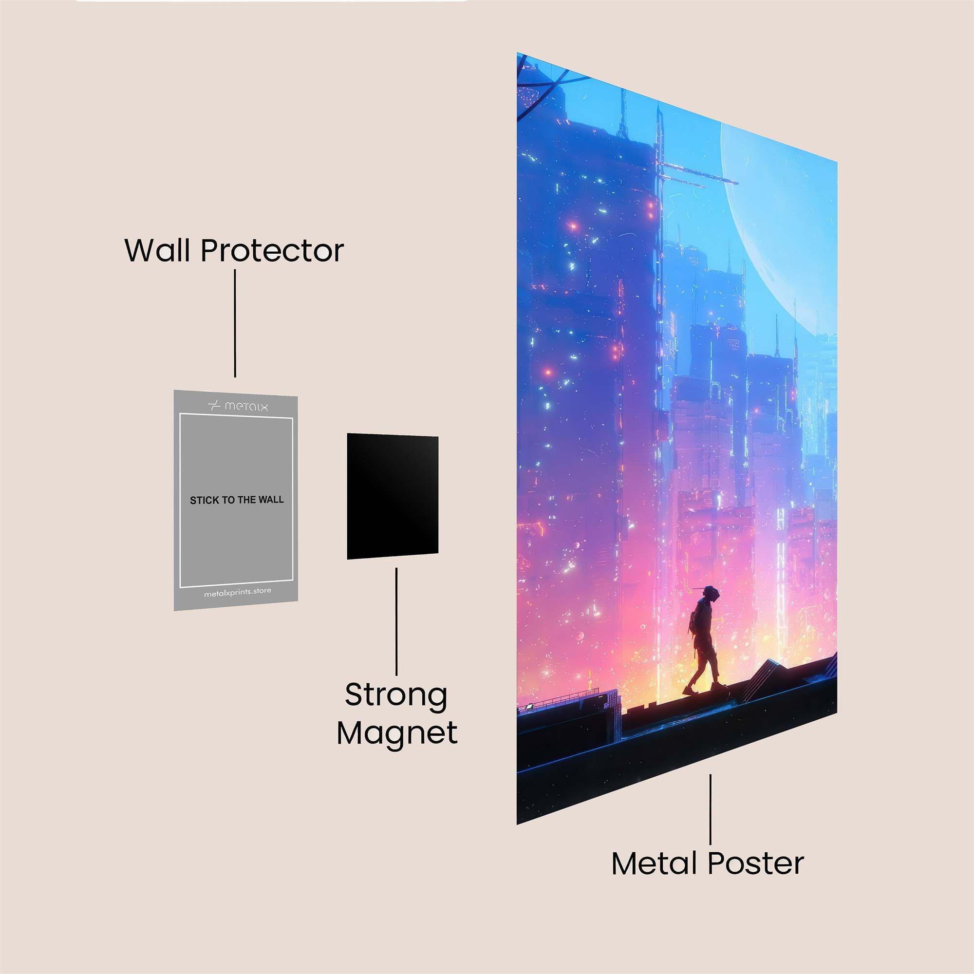 Neon Reverie Safe Wall Magnetic / M