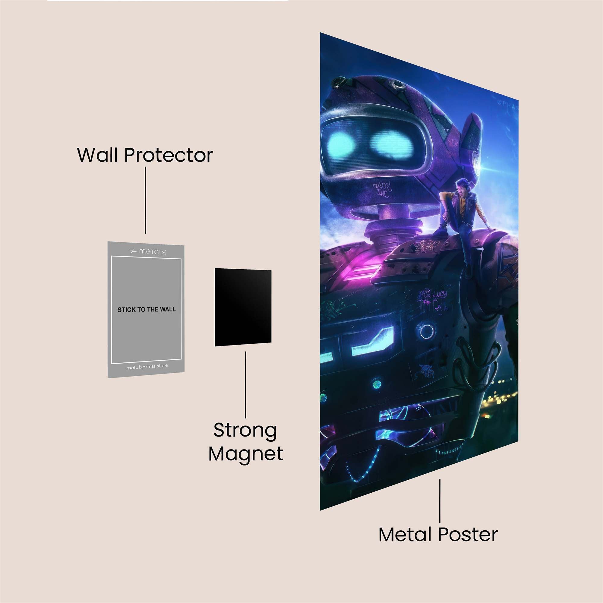 Robot Wonder Safe Wall Magnetic / M