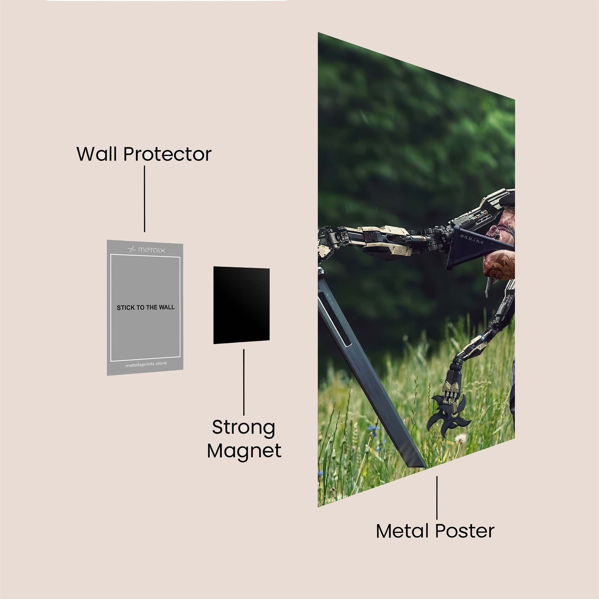 Cyborg Vigilance Safe Wall Magnetic / M