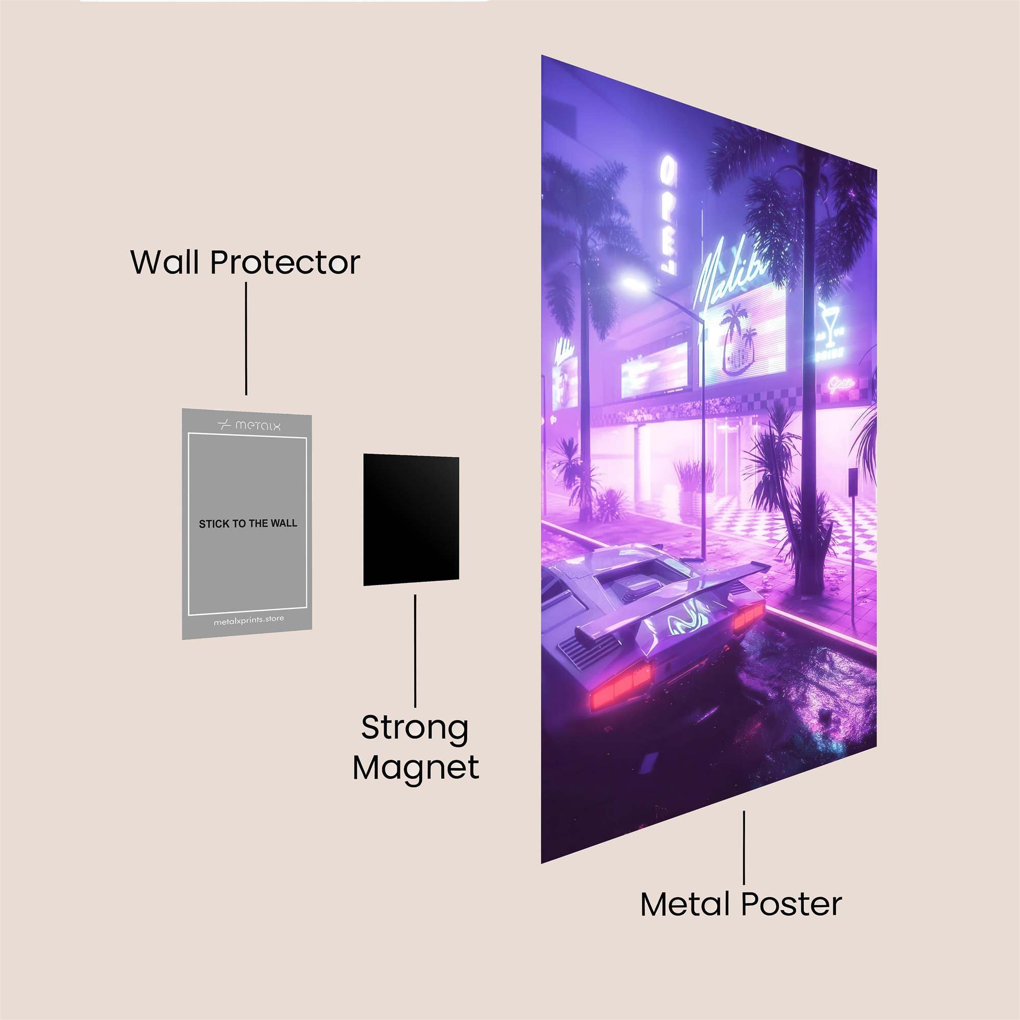 Neon Dreams Safe Wall Magnetic / M