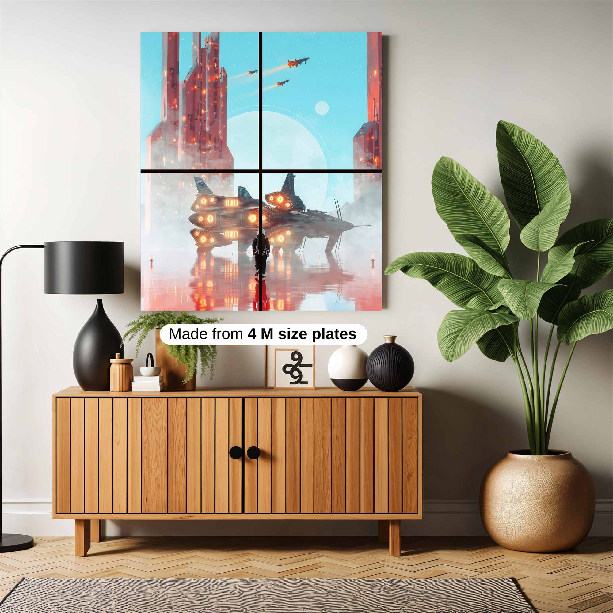 Futuristic Departure Safe Wall Magnetic / M