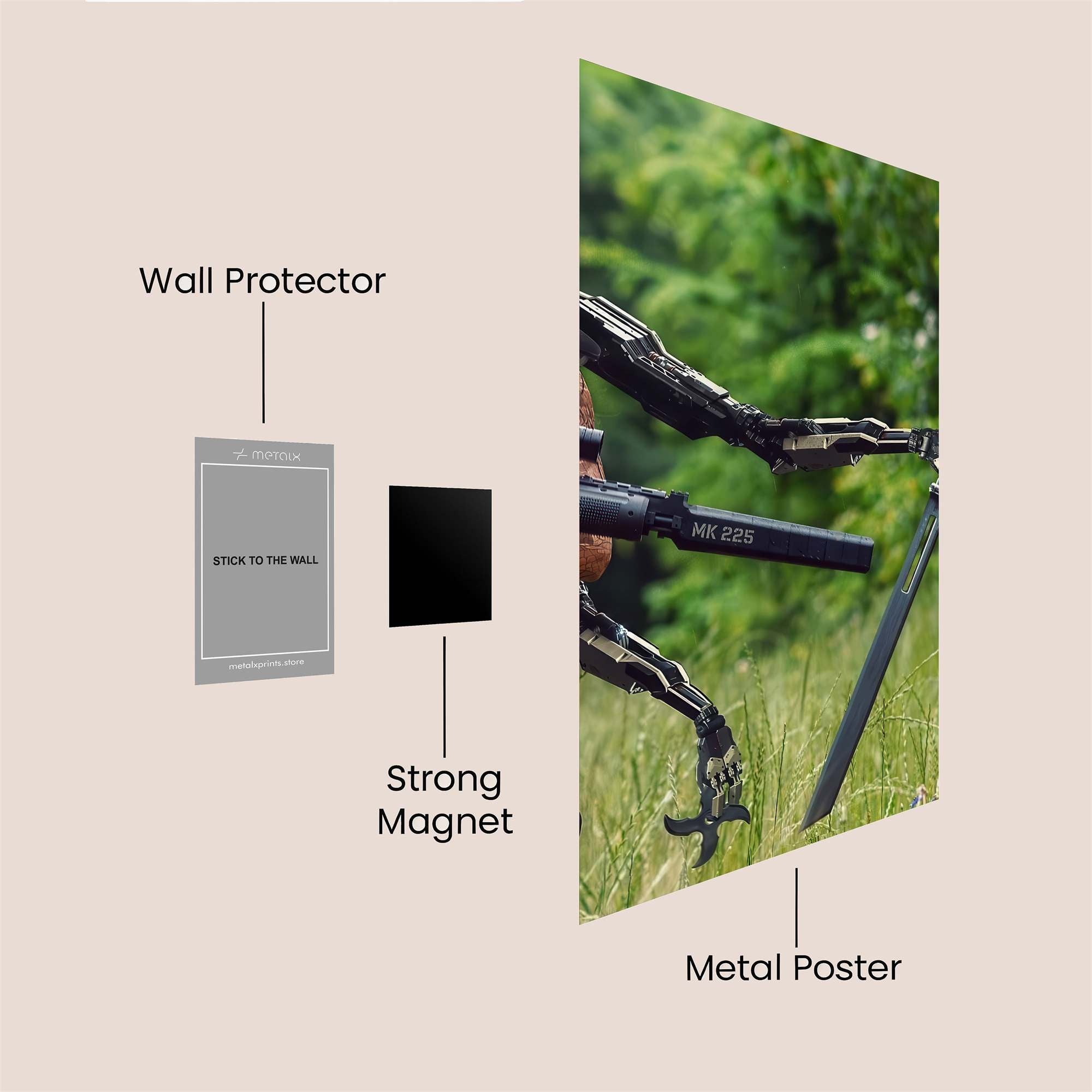 Cyborg Vigilance Safe Wall Magnetic / M