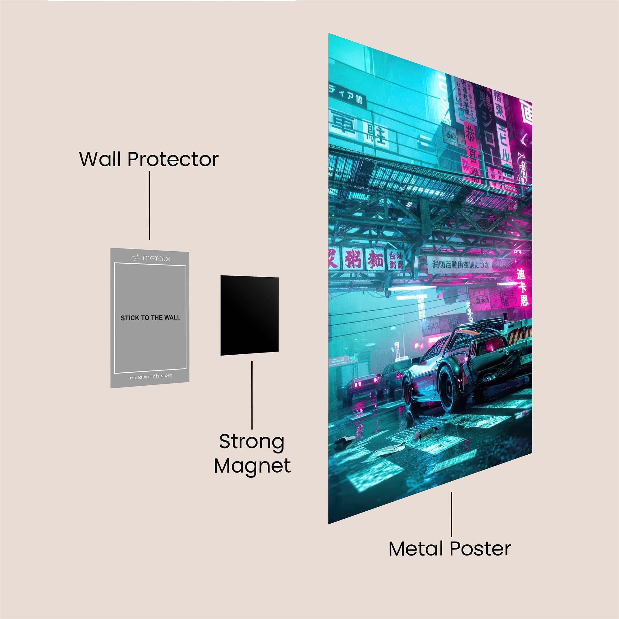 Neon Pursuit Safe Wall Magnetic / M