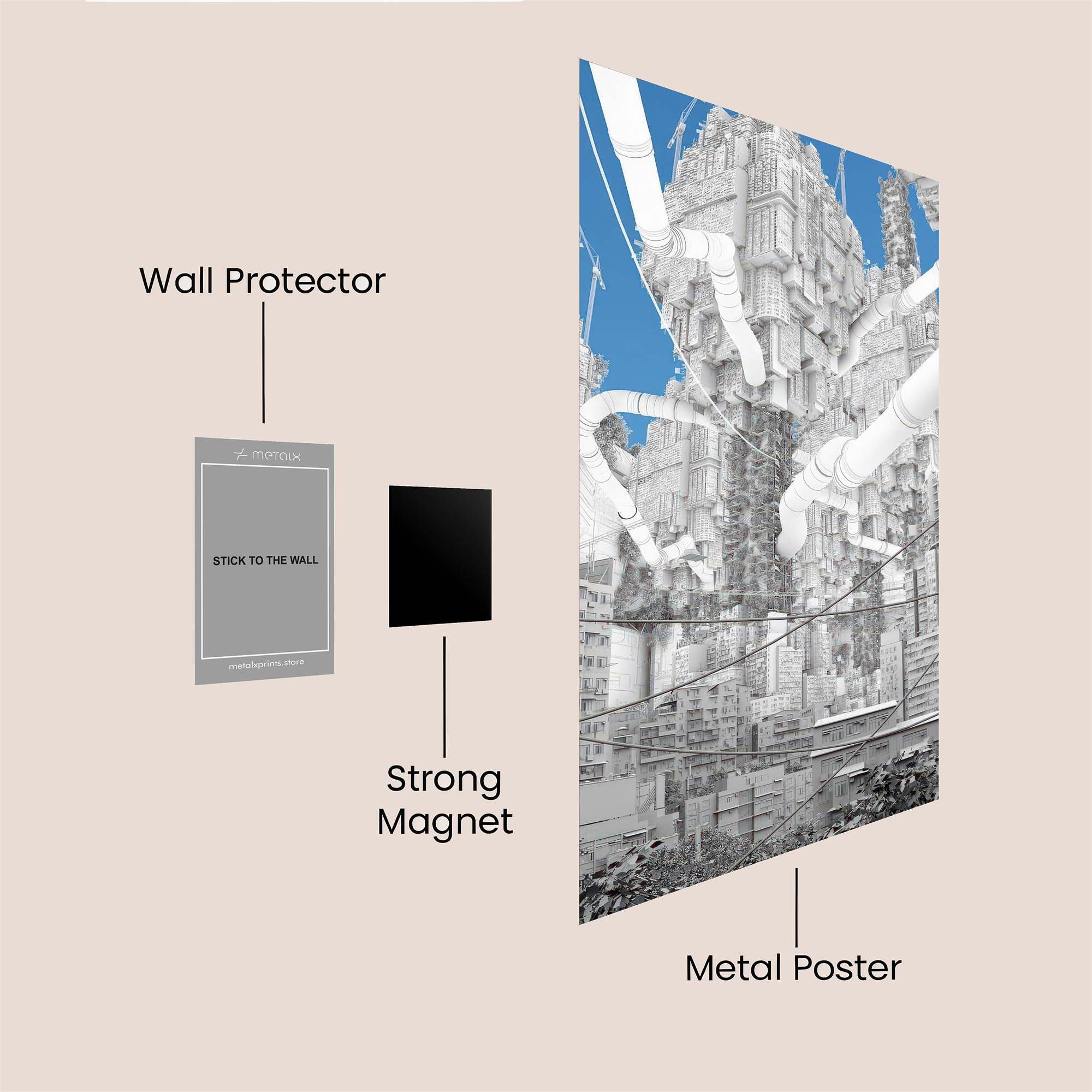 Cityscape Dreamscape Safe Wall Magnetic / M