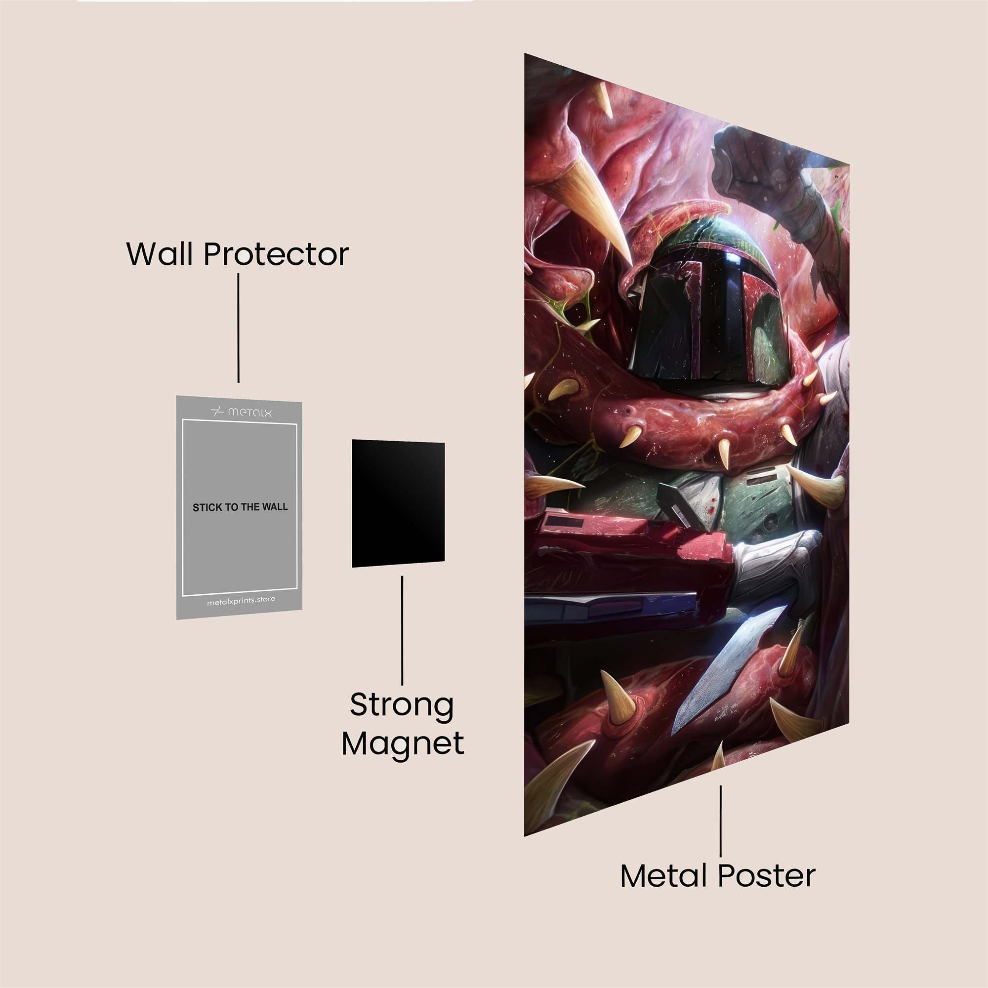 Boba Escapade Safe Wall Magnetic / M