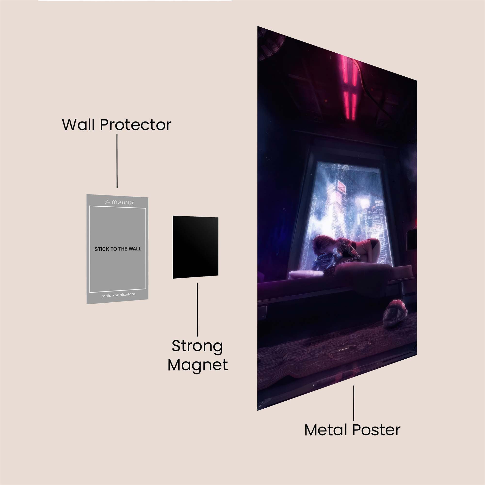 Neon Reverie Safe Wall Magnetic / M