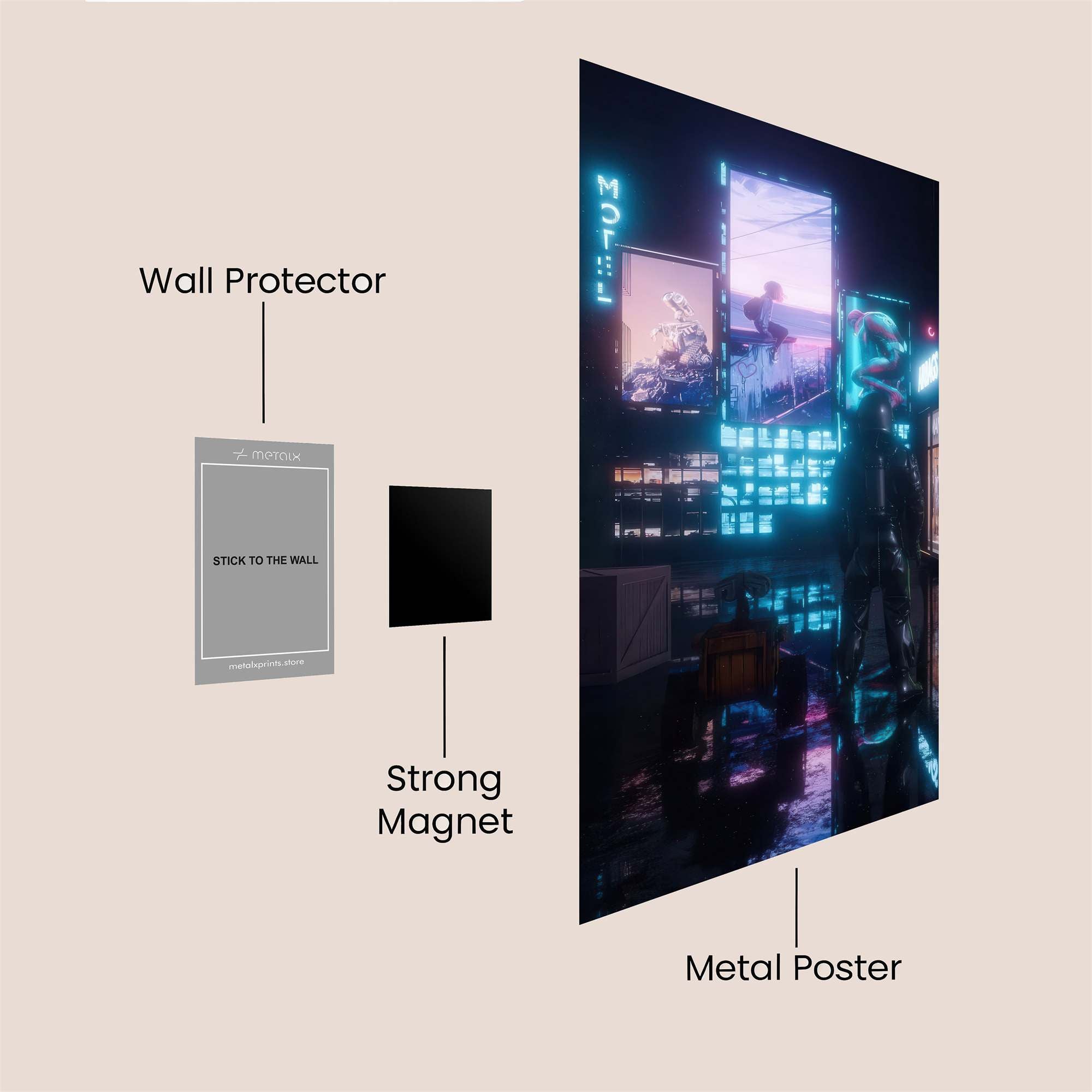 Cyberpunk Nocturne Safe Wall Magnetic / M