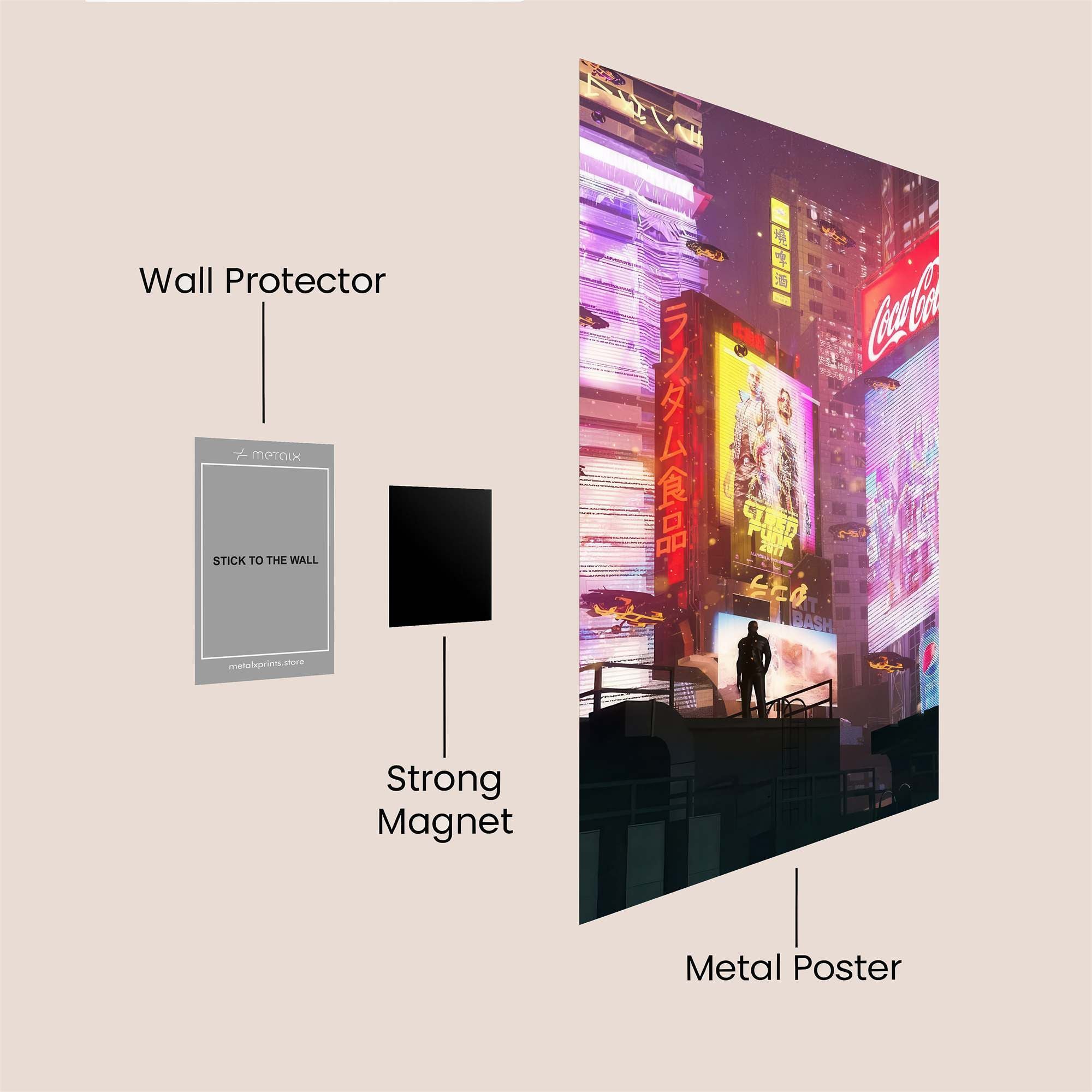 Cyber Glimmer Safe Wall Magnetic / M