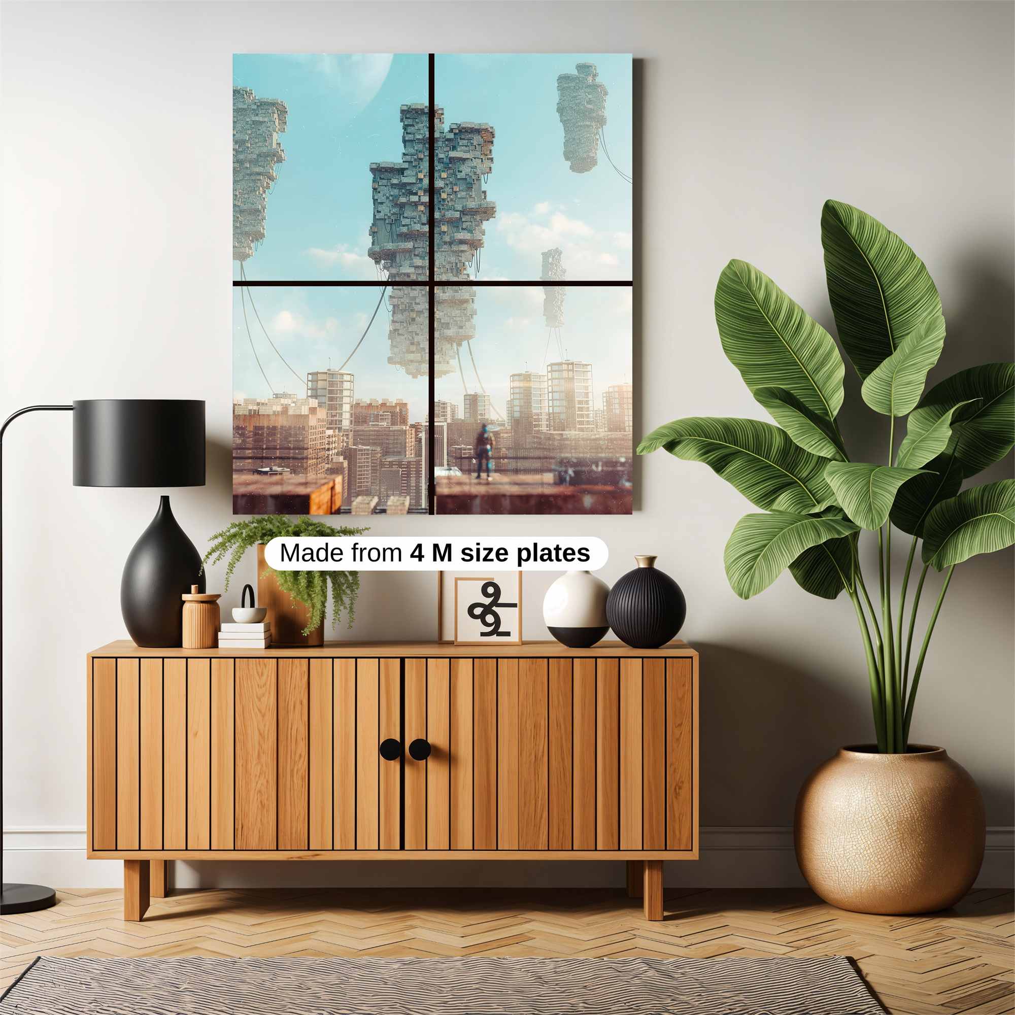 Floating Metropolis Safe Wall Magnetic / M