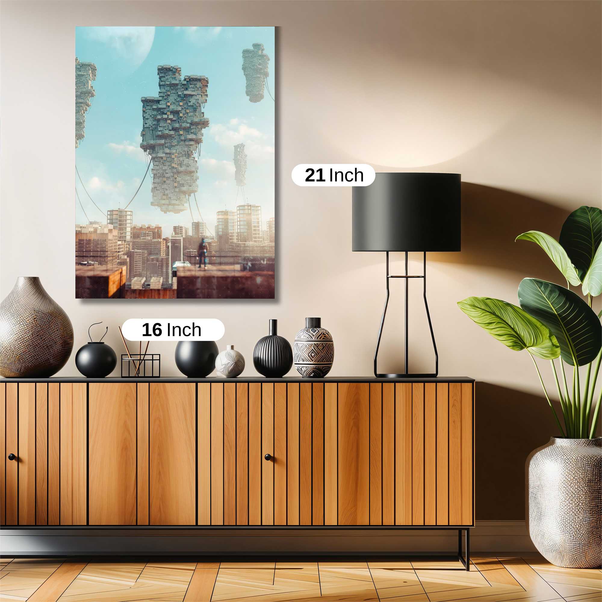 Floating Metropolis Safe Wall Magnetic / M