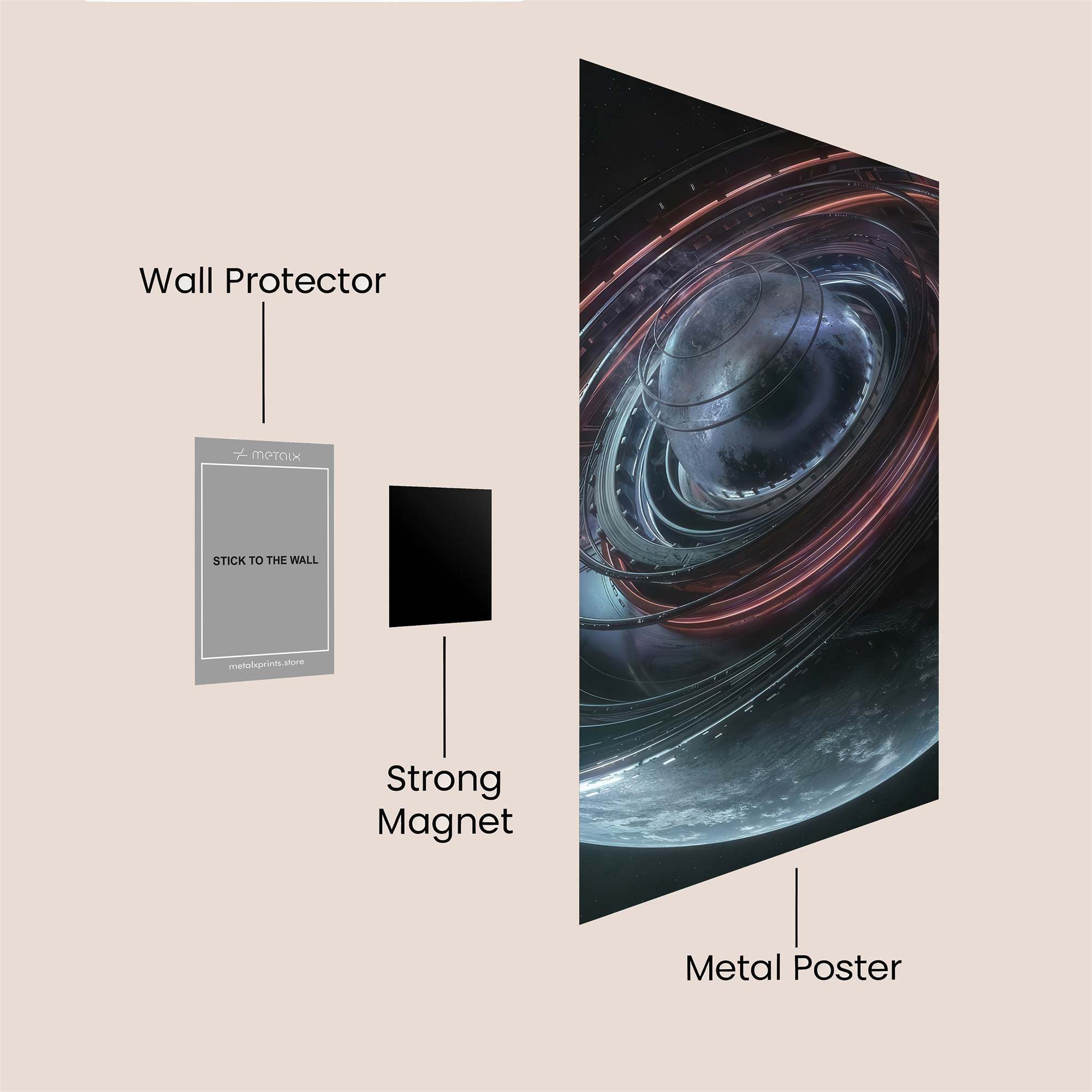 Galactic Mystery Safe Wall Magnetic / M