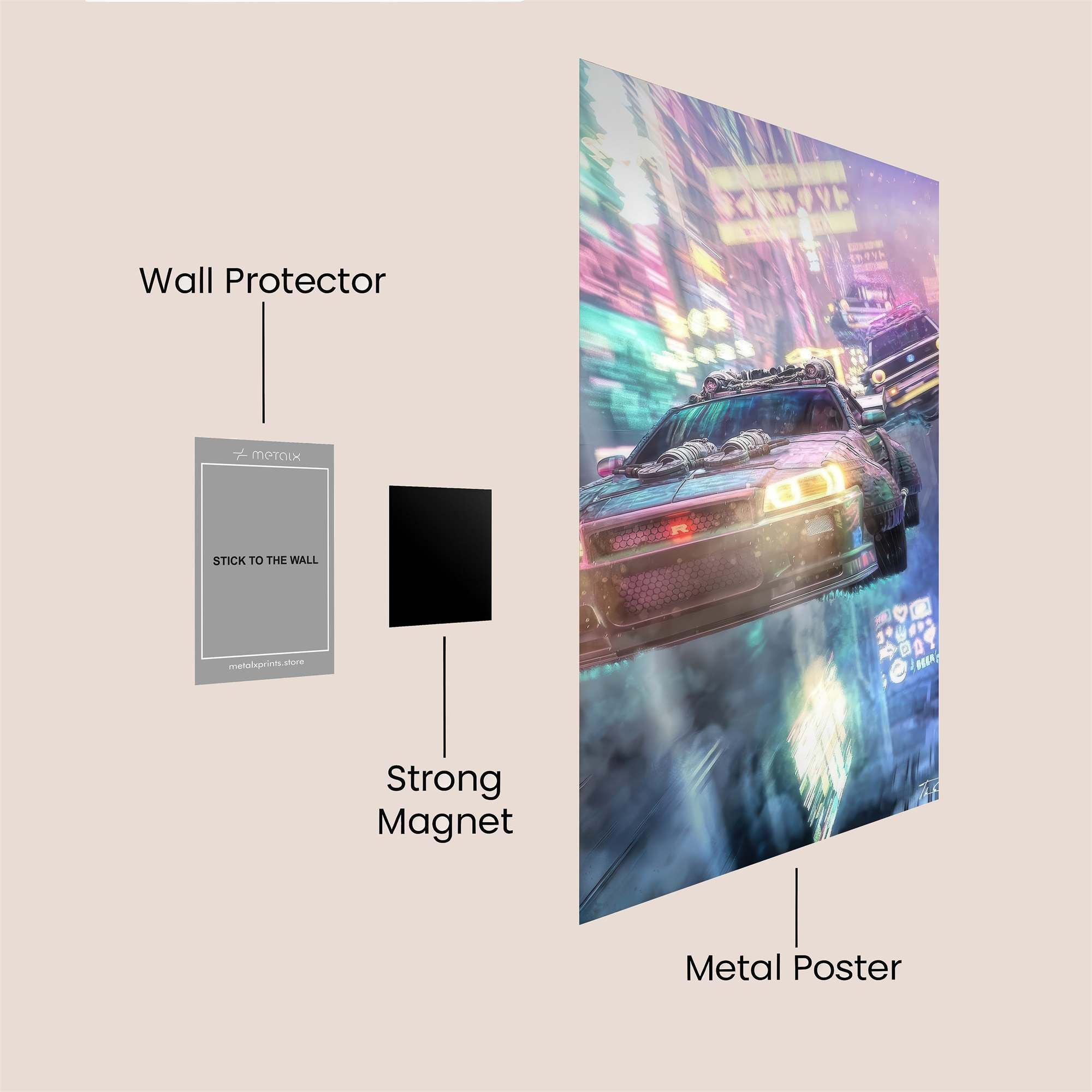 Futuristic Soar Safe Wall Magnetic / M