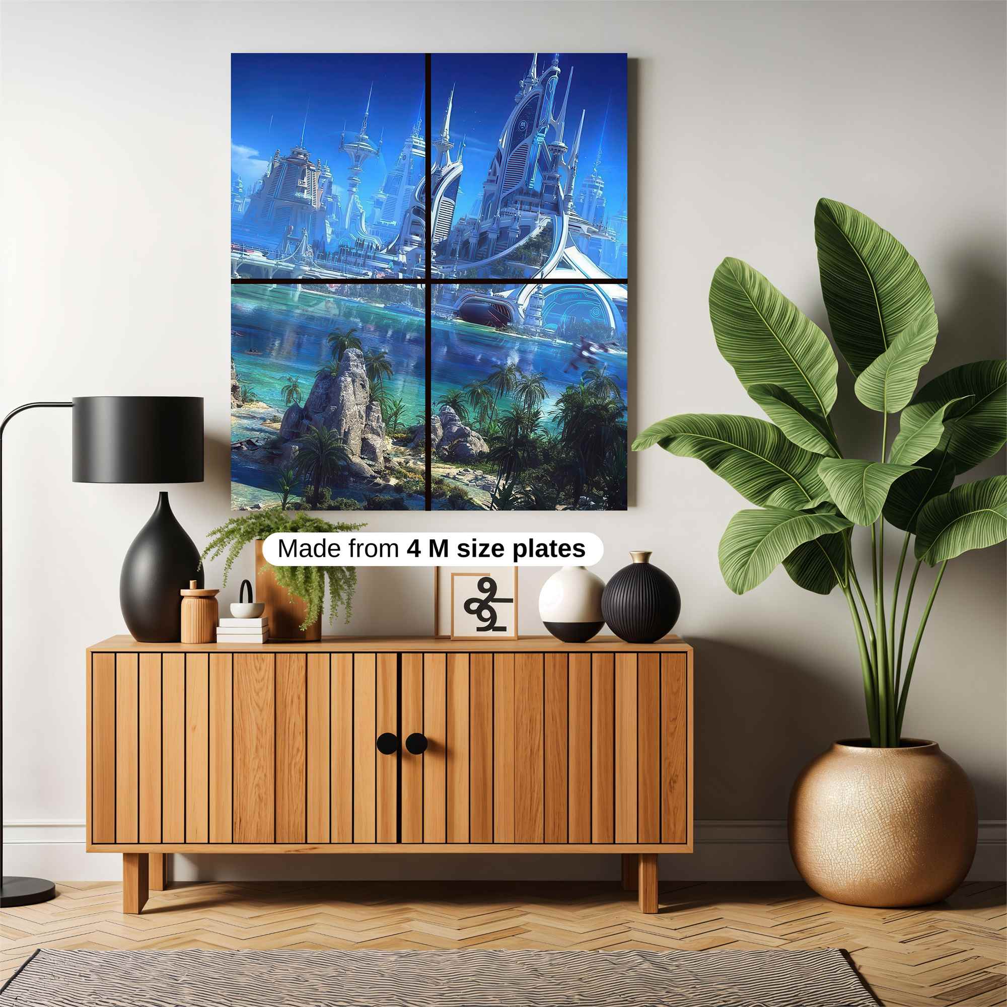 Futuristic Serenity Safe Wall Magnetic / M