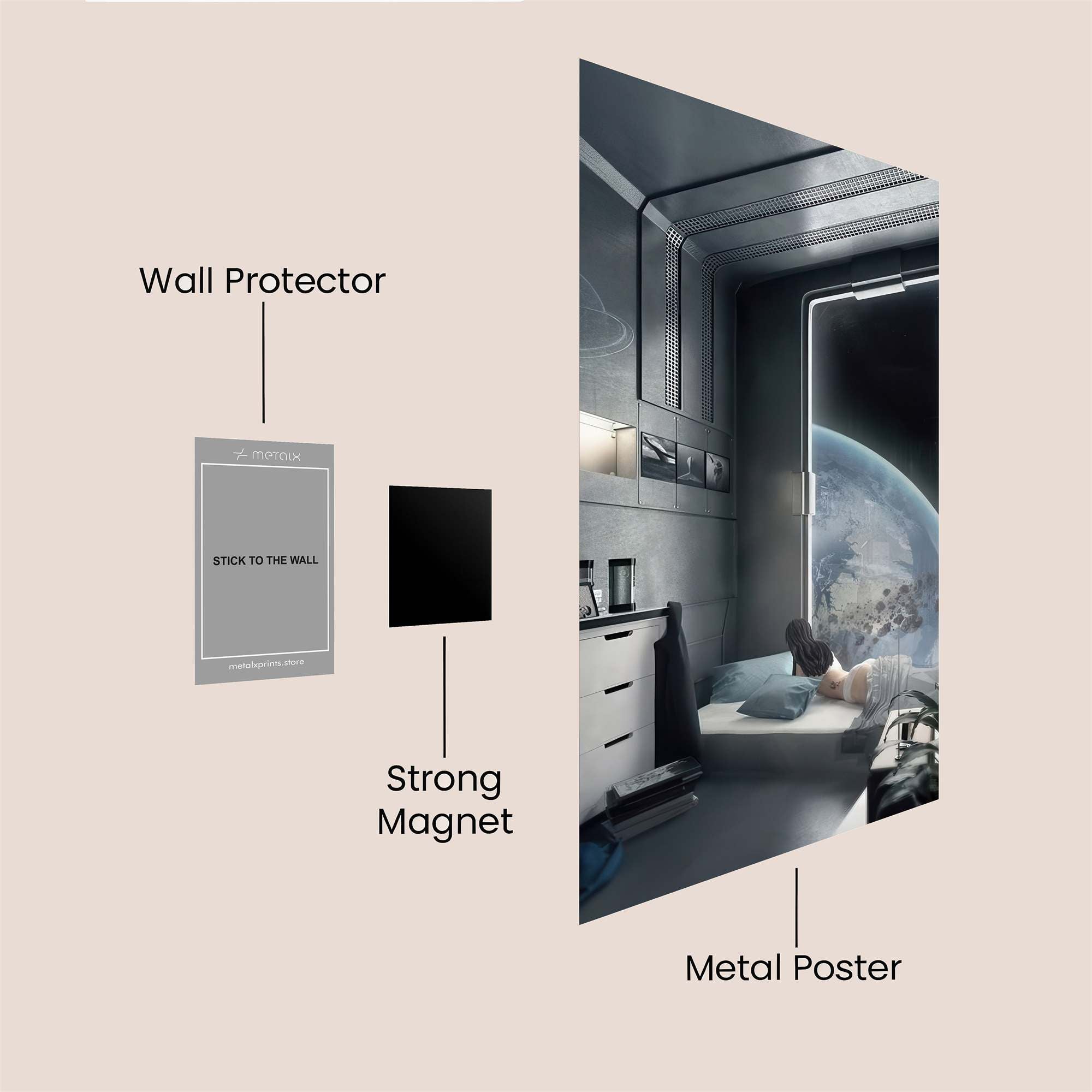 Cosmic Reflection Safe Wall Magnetic / M