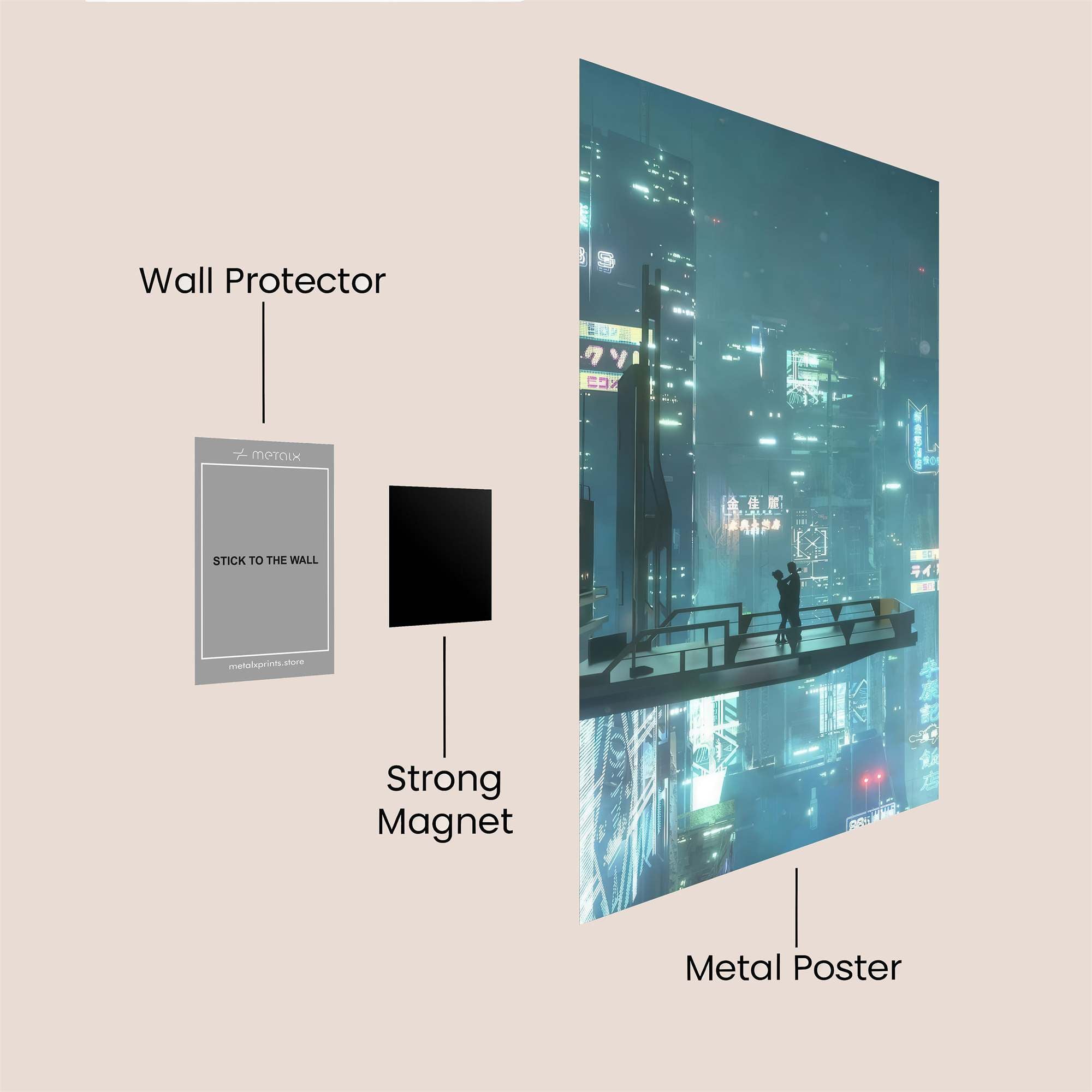 Neon Rendezvous Safe Wall Magnetic / M