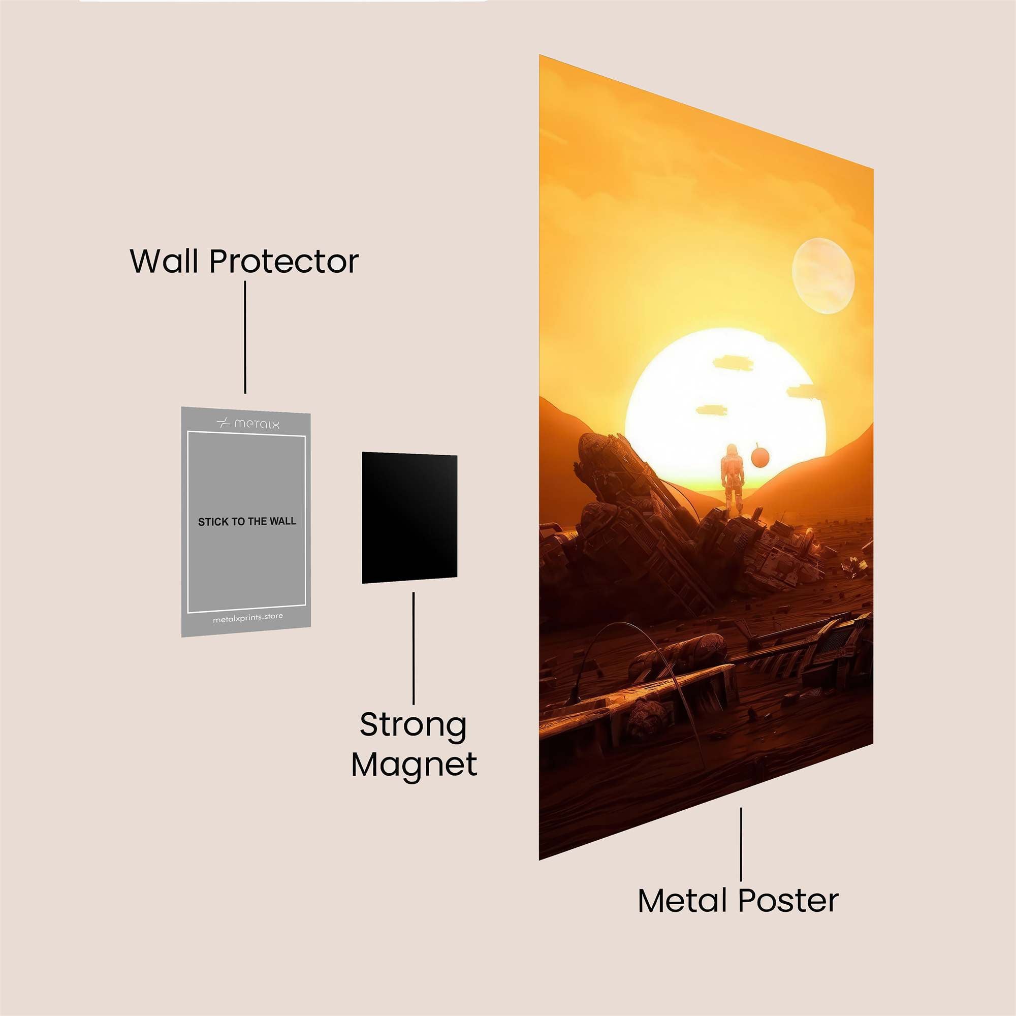 Martian Solitude Safe Wall Magnetic / M