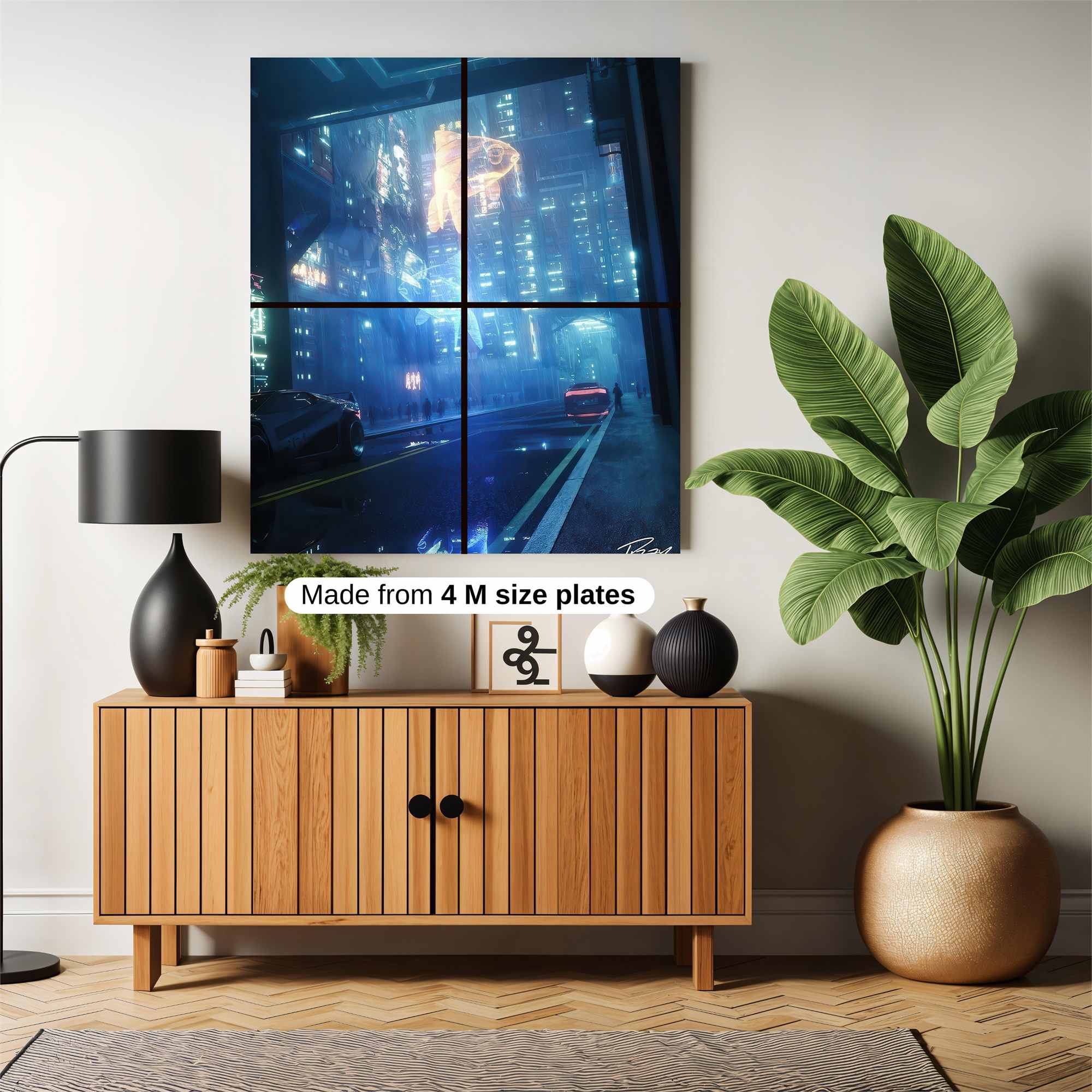 Neon Dreamscape Safe Wall Magnetic / M