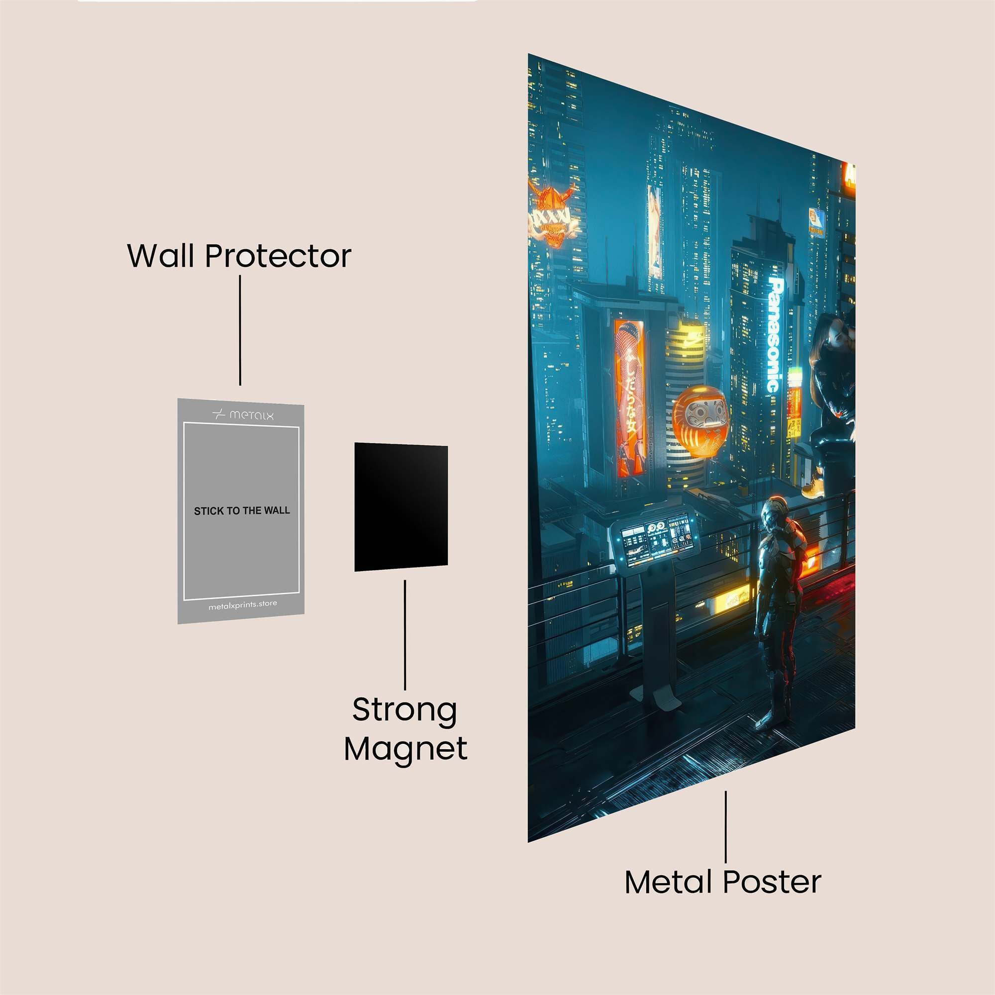 Neon Solitude Safe Wall Magnetic / M