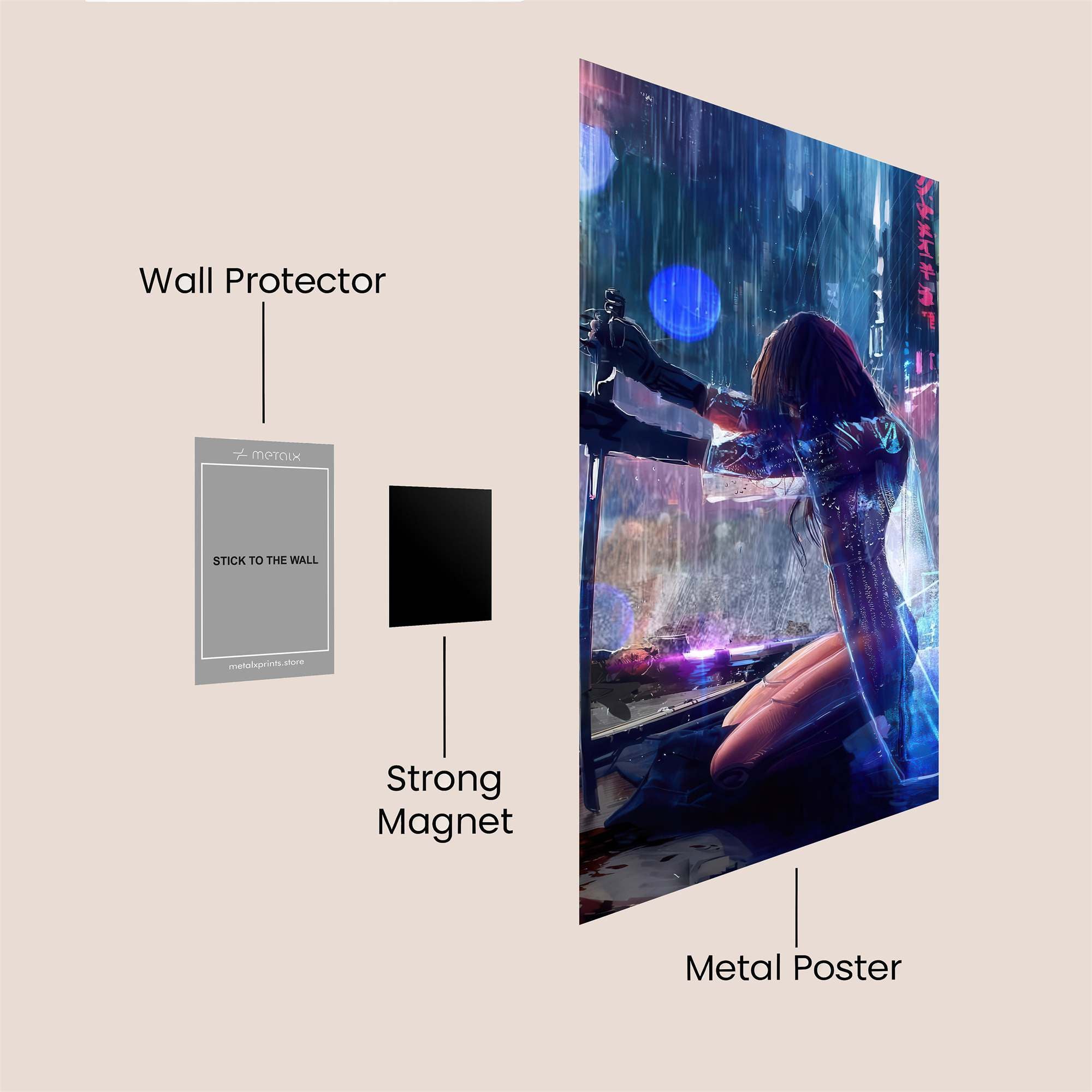 Rainy Vigil Safe Wall Magnetic / M