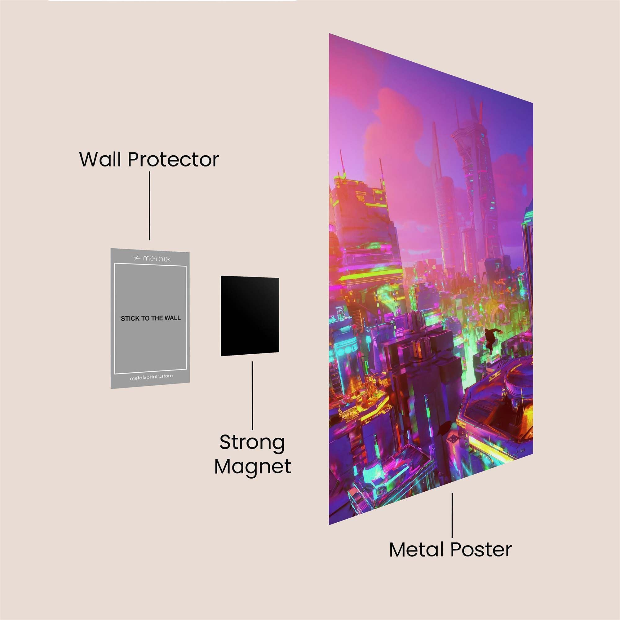 Neon Dreams Safe Wall Magnetic / M