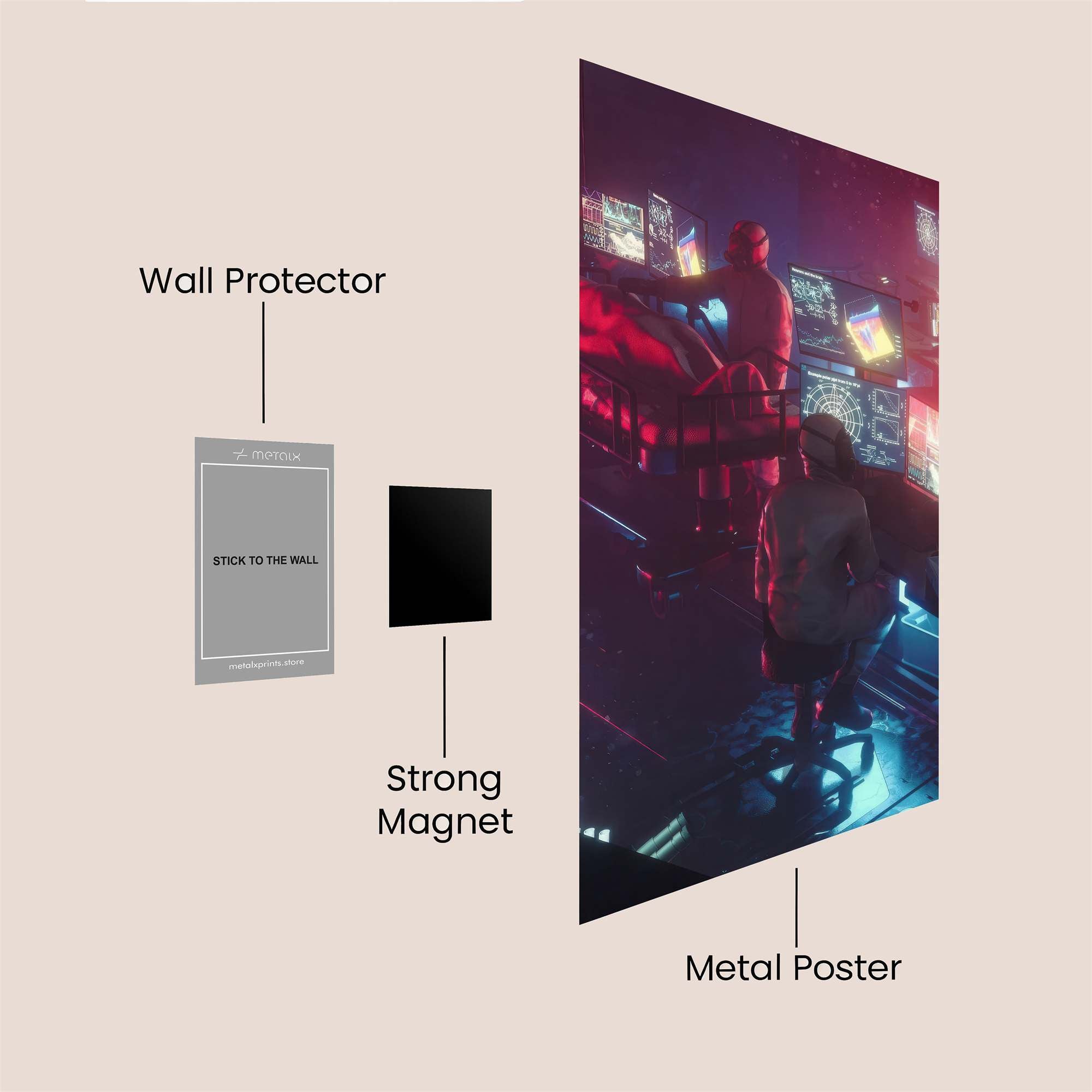 Neon Vigil Safe Wall Magnetic / M