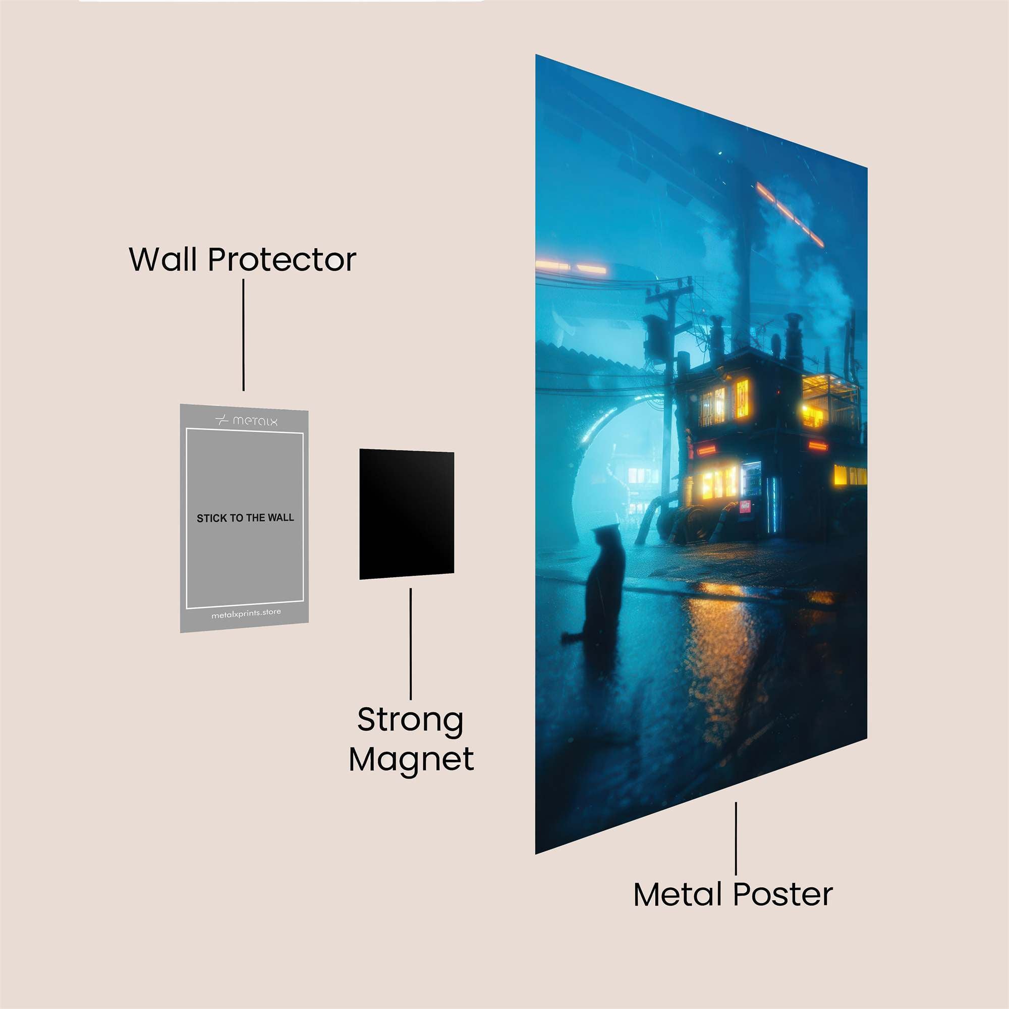 Neon Serenity Safe Wall Magnetic / M
